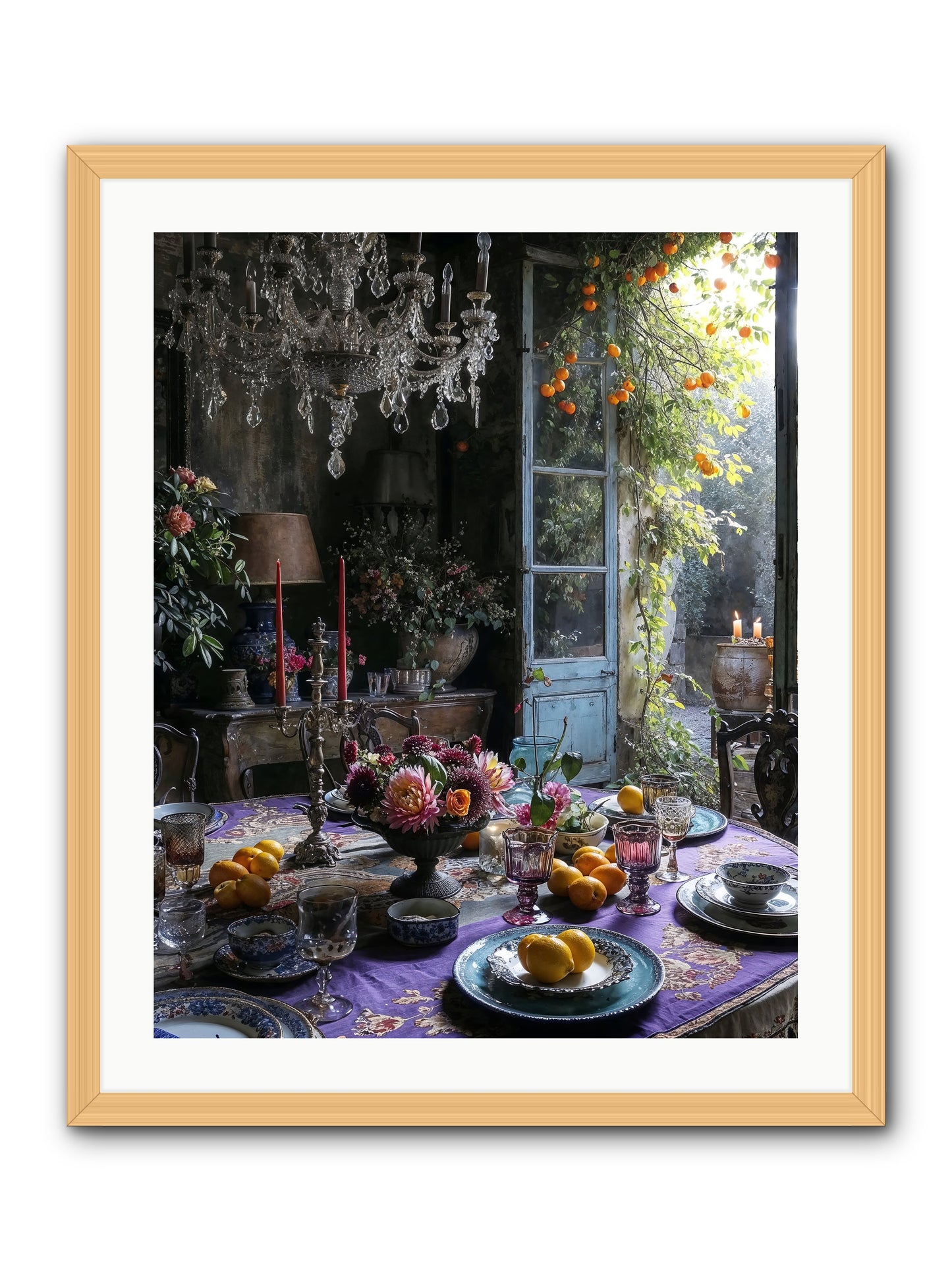 Moon Crest -- Framed Print - Natural 24x30