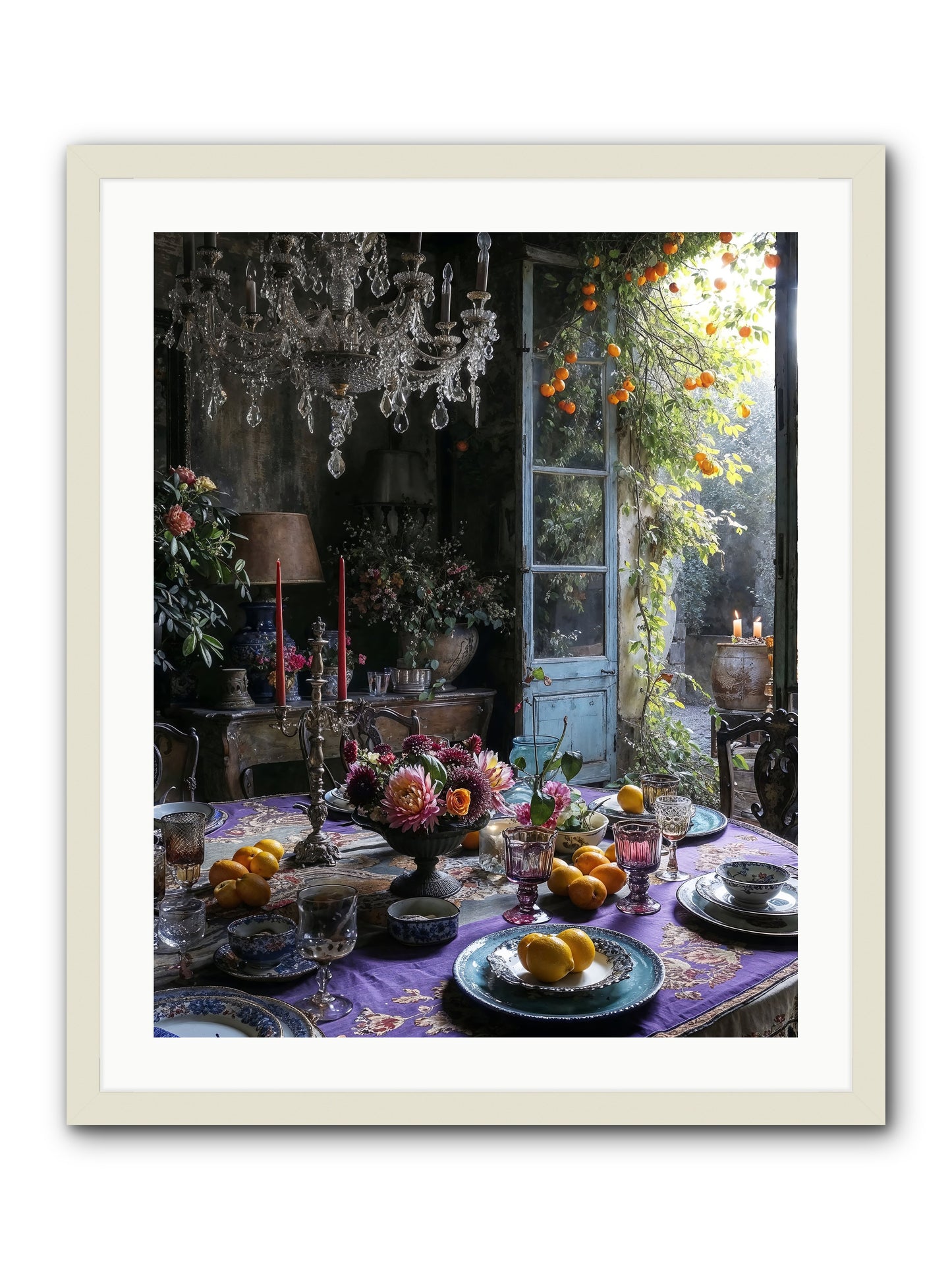 Moon Crest -- Framed Print - White 24x30