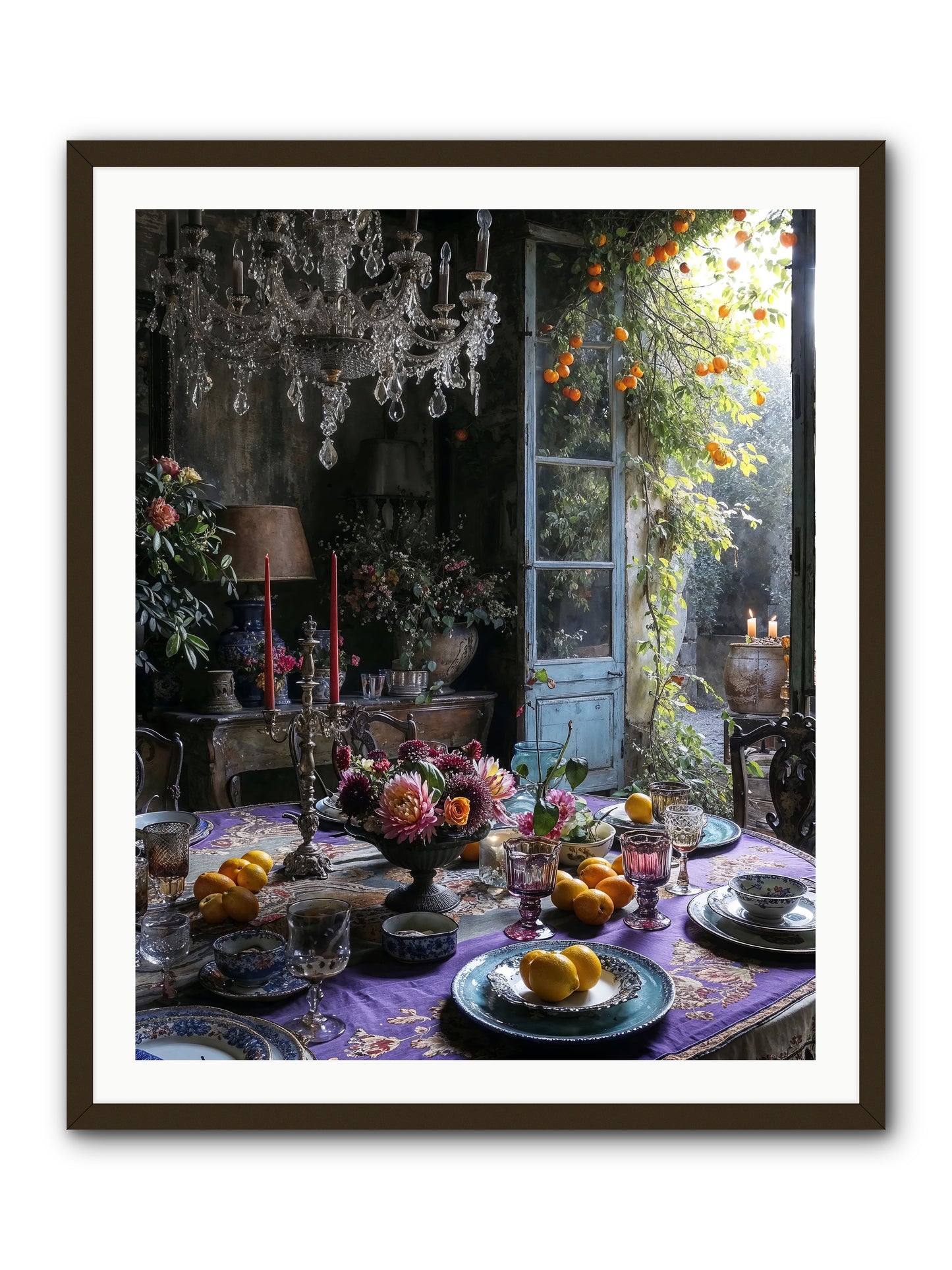 Moon Crest -- Framed Print - Black 32x40