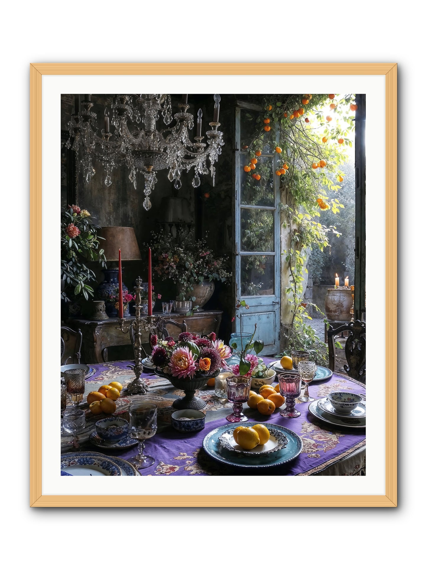 Moon Crest -- Framed Print - Natural 32x40