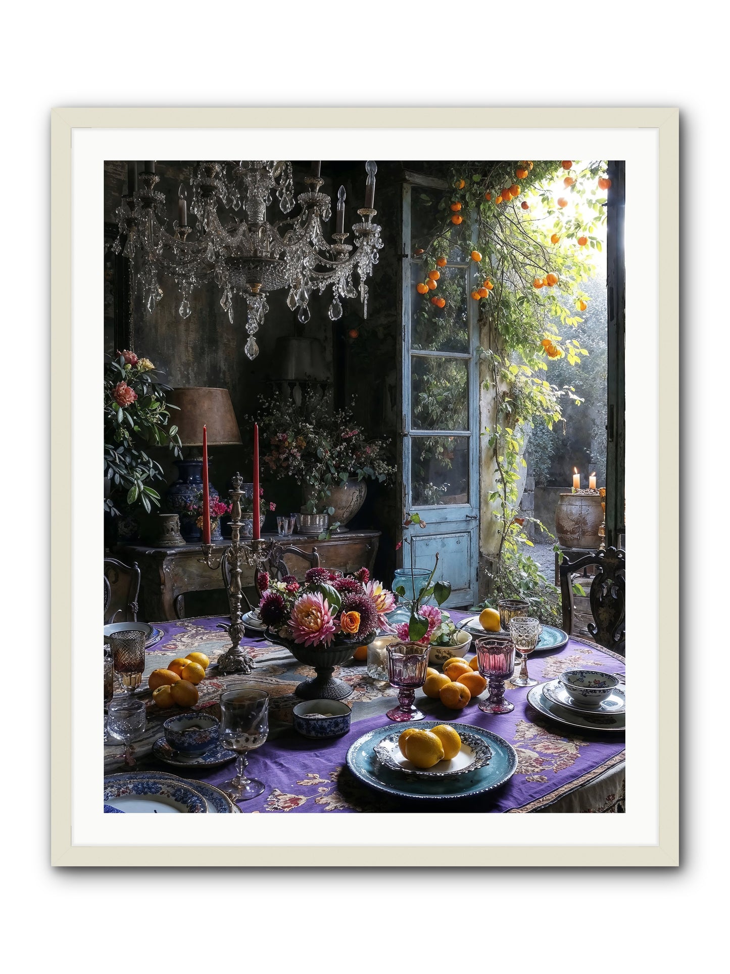 Moon Crest -- Framed Print - White 32x40