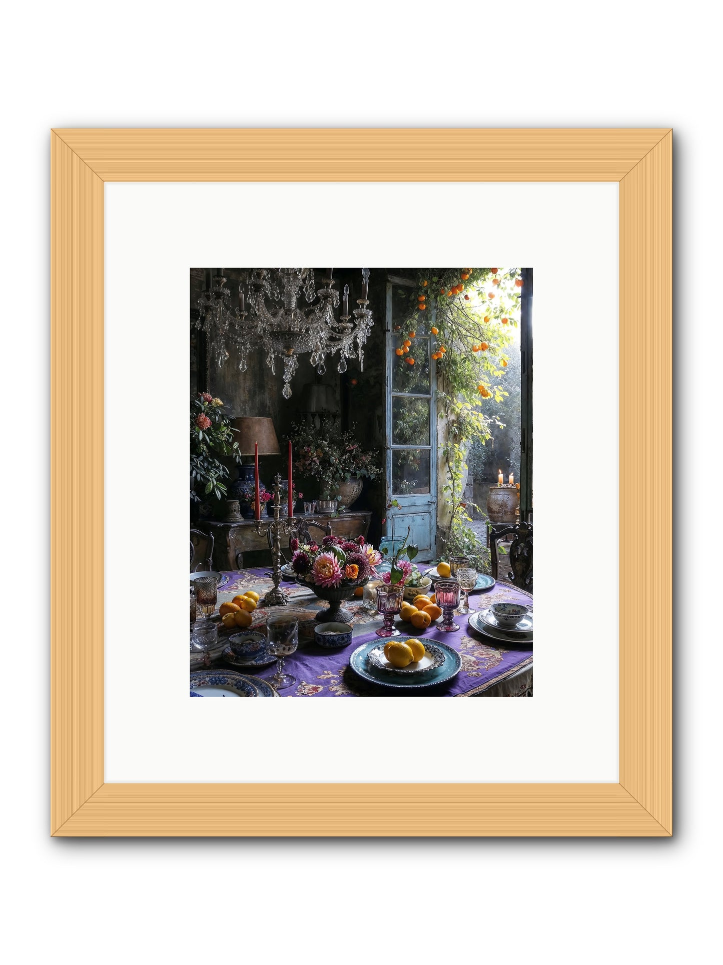 Moon Crest -- Framed Print - Natural 8x10