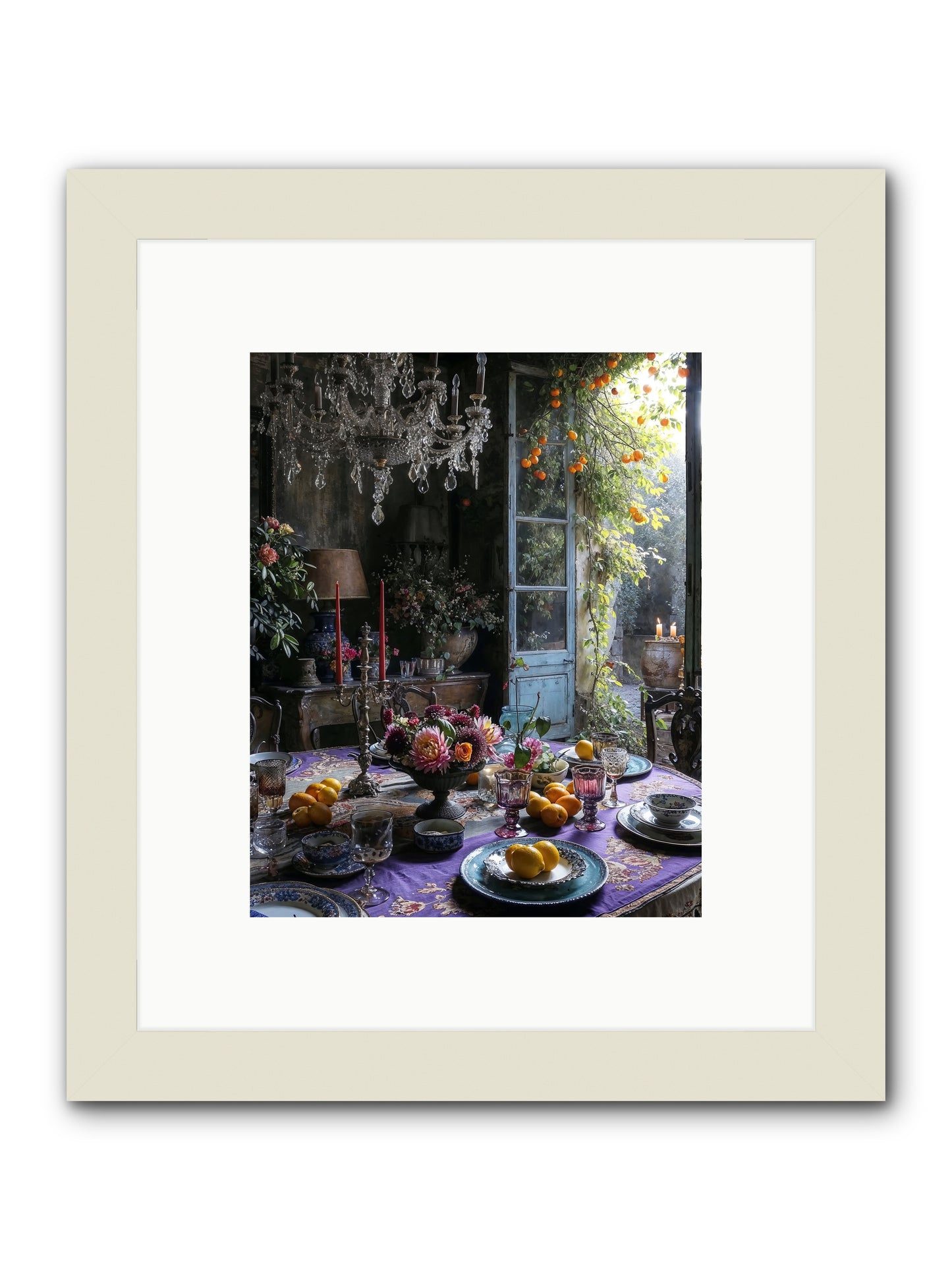 Moon Crest -- Framed Print - White 8x10