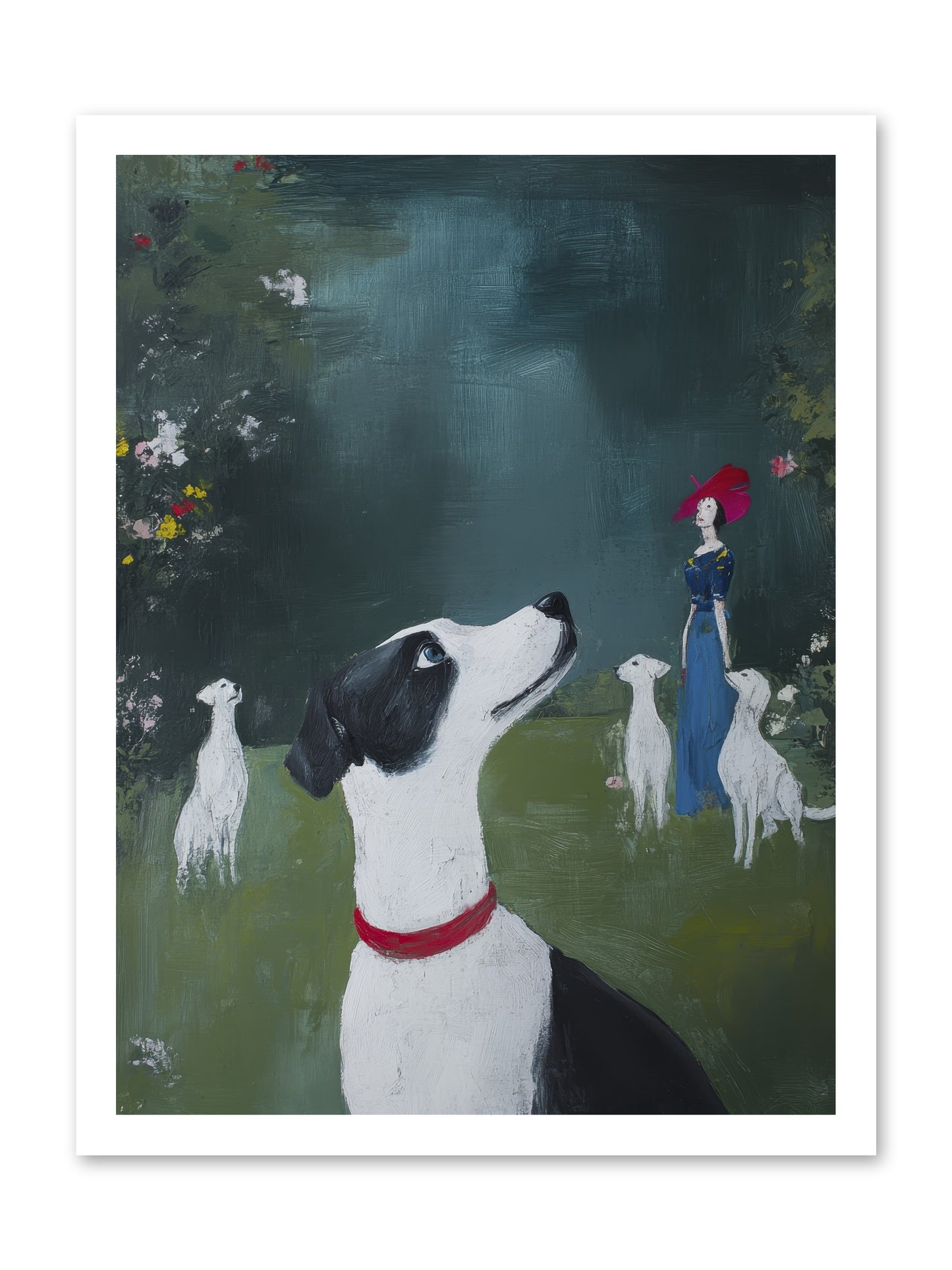 Moon Gazing Moment -- Paper Print 18x24