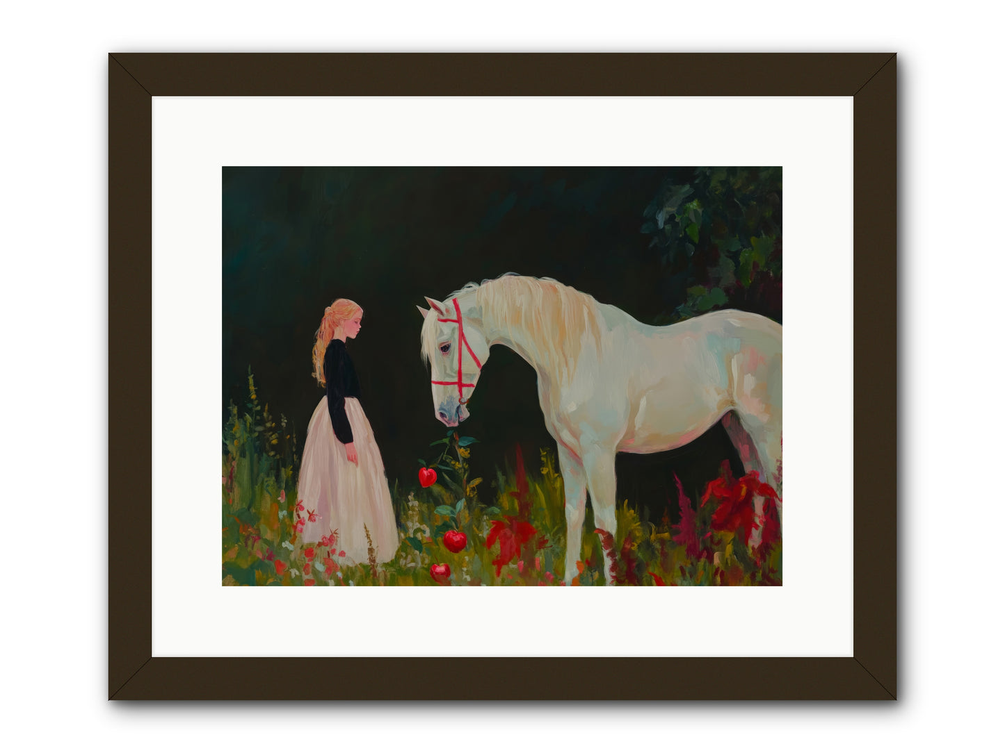 Moon HoursRez2 -- Framed Print - Black 16x12