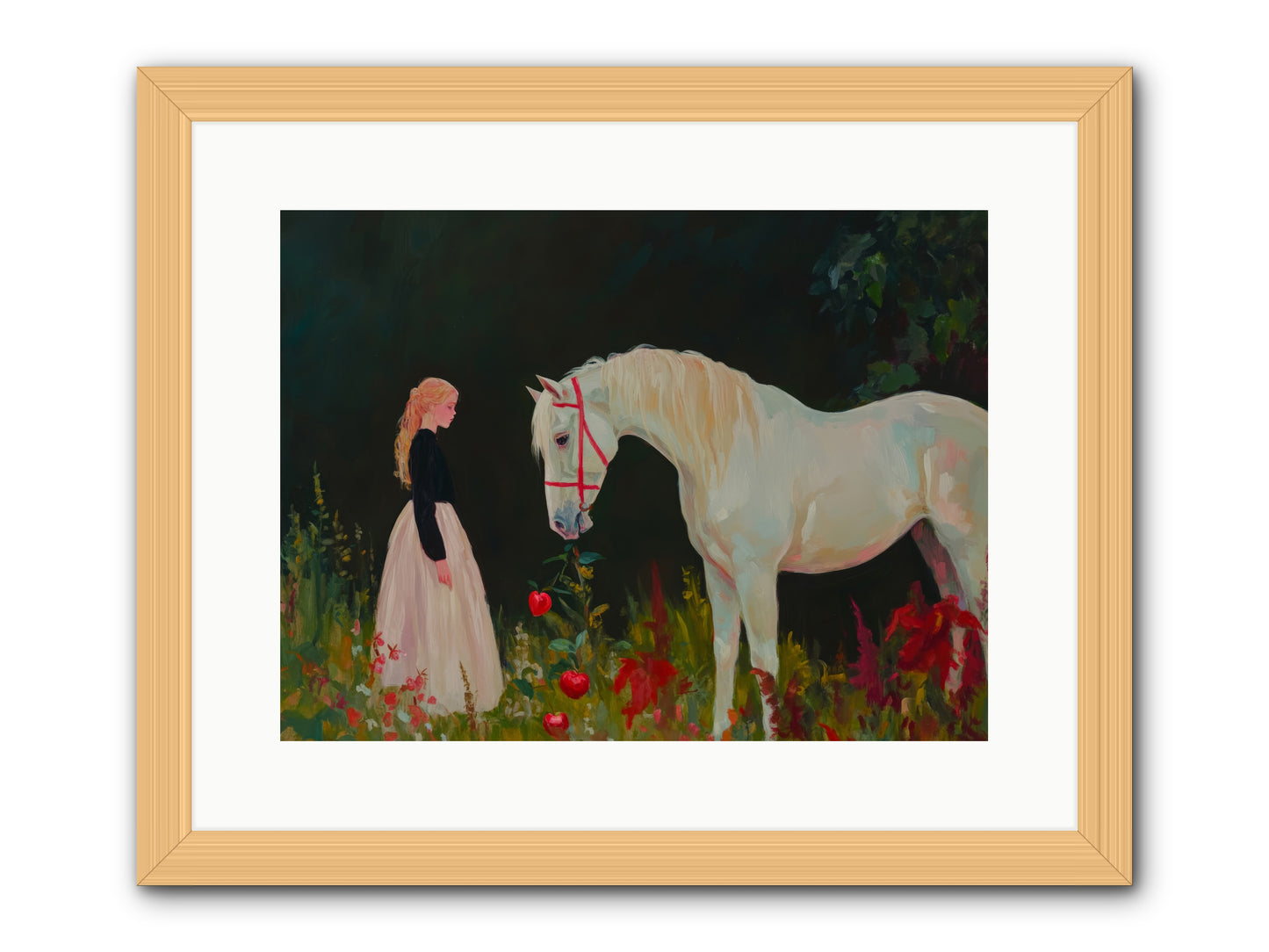 Moon HoursRez2 -- Framed Print - Natural 16x12