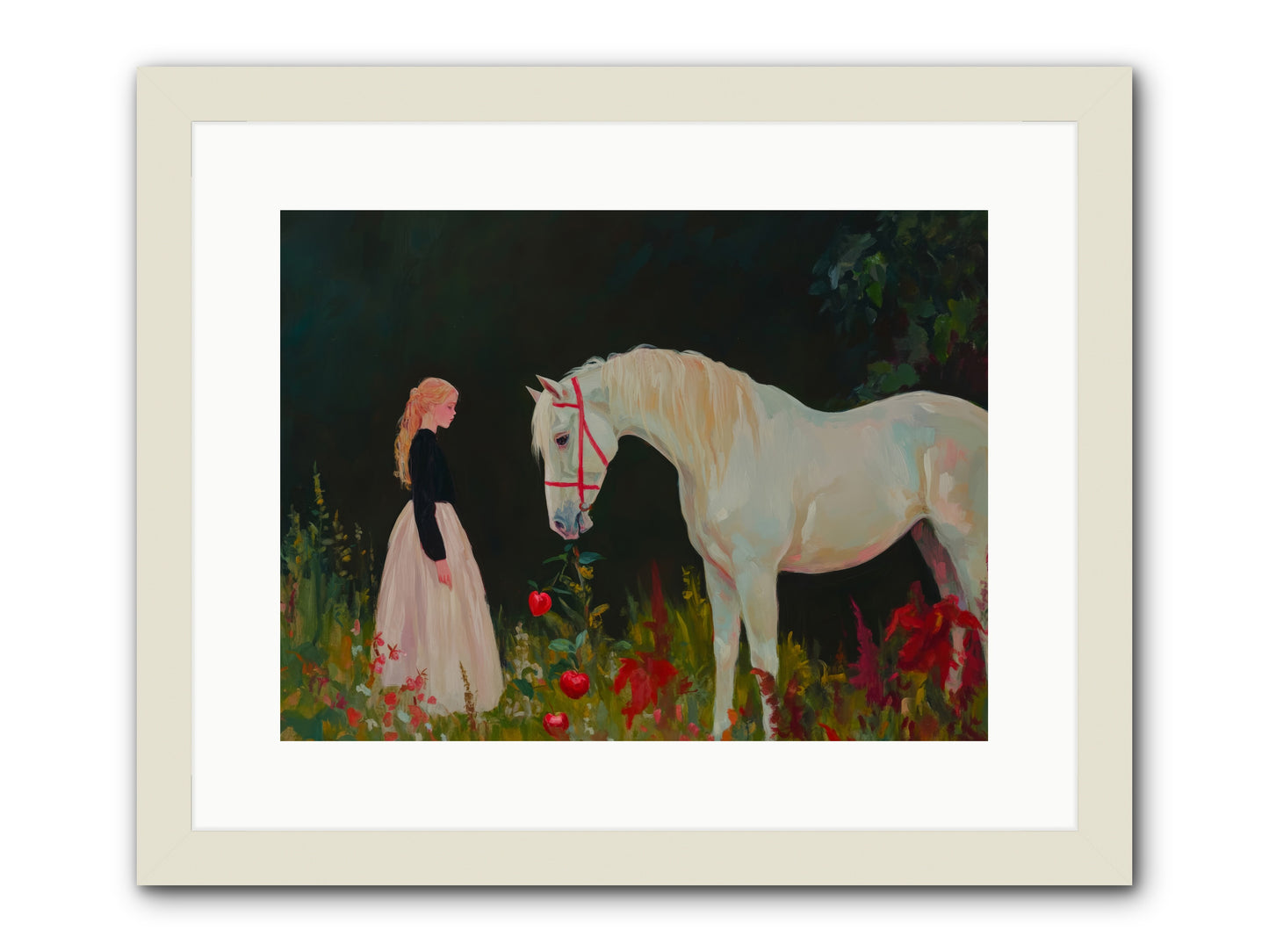 Moon HoursRez2 -- Framed Print - White 16x12