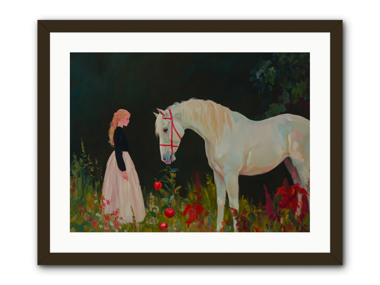 Moon HoursRez2 -- Framed Print - Black 24x18