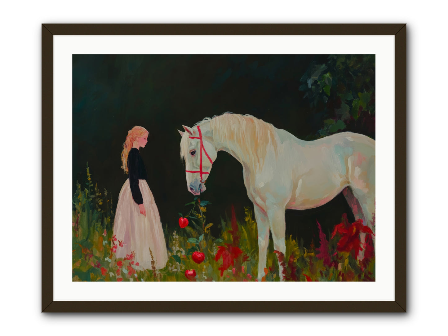 Moon HoursRez2 -- Framed Print - Black 32x24