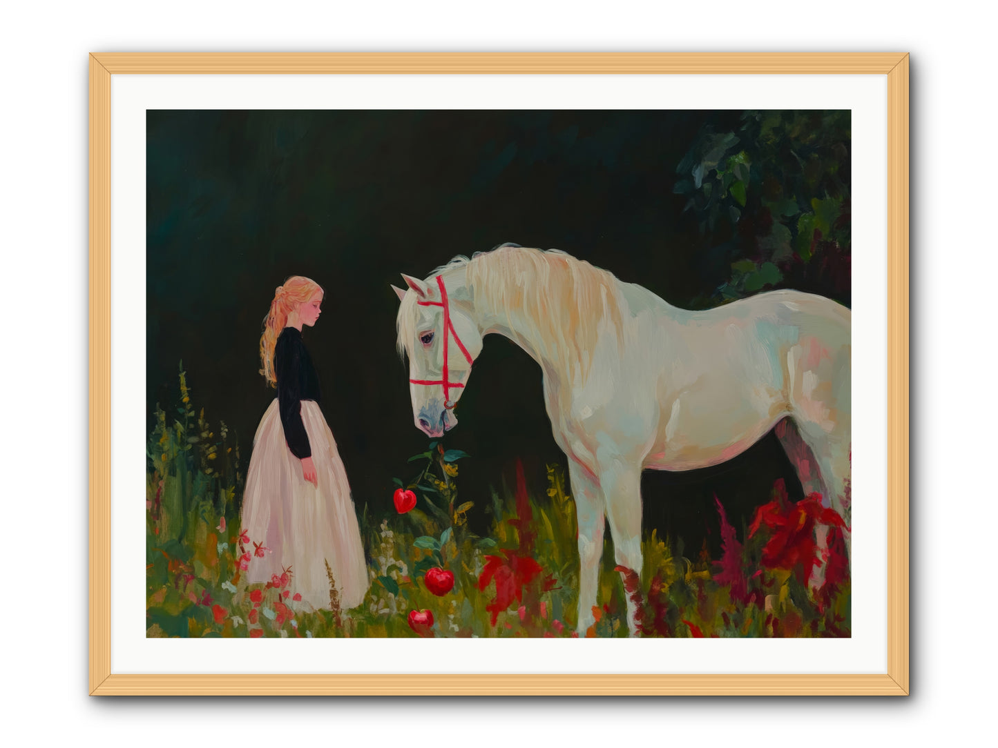Moon HoursRez2 -- Framed Print - Natural 40x30