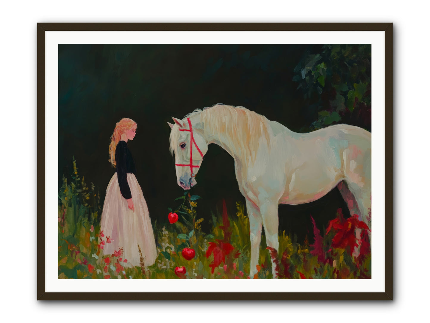Moon HoursRez2 -- Framed Print - Black 48x36