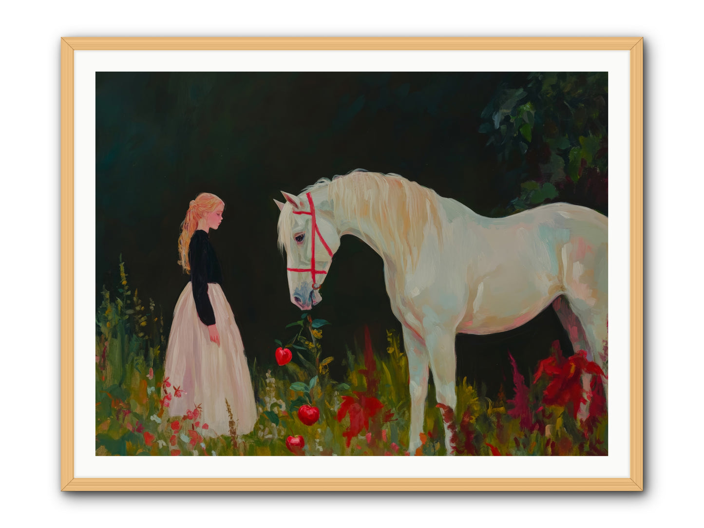 Moon HoursRez2 -- Framed Print - Natural 48x36