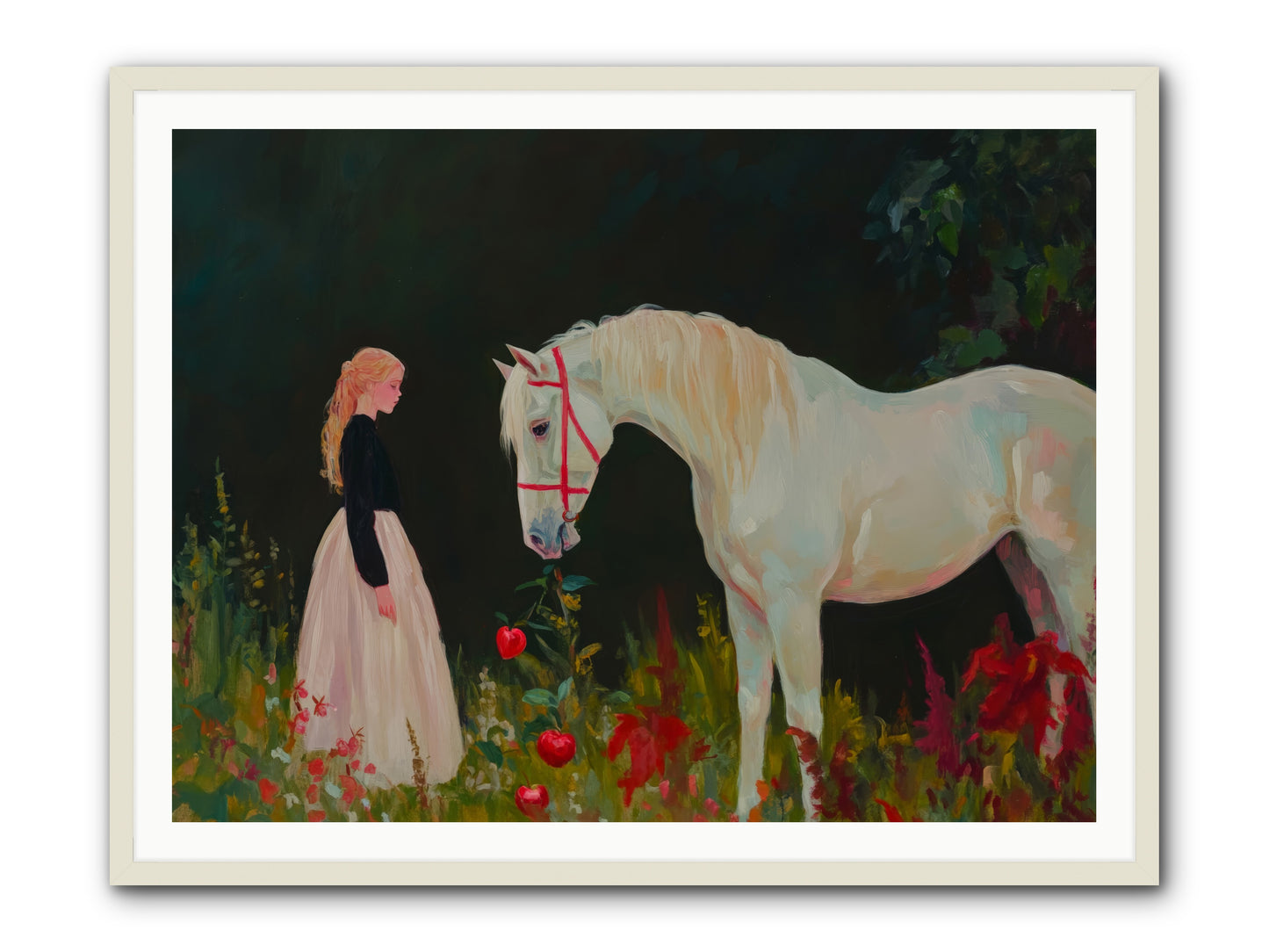 Moon HoursRez2 -- Framed Print - White 48x36