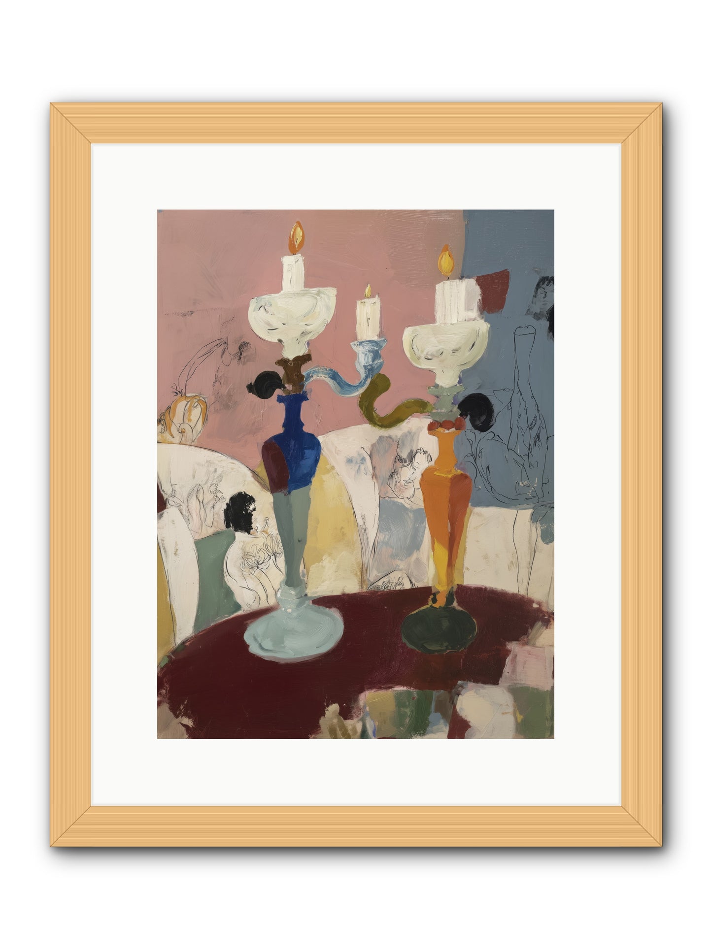 Moon’s Lament -- Framed Print - Natural 12x16