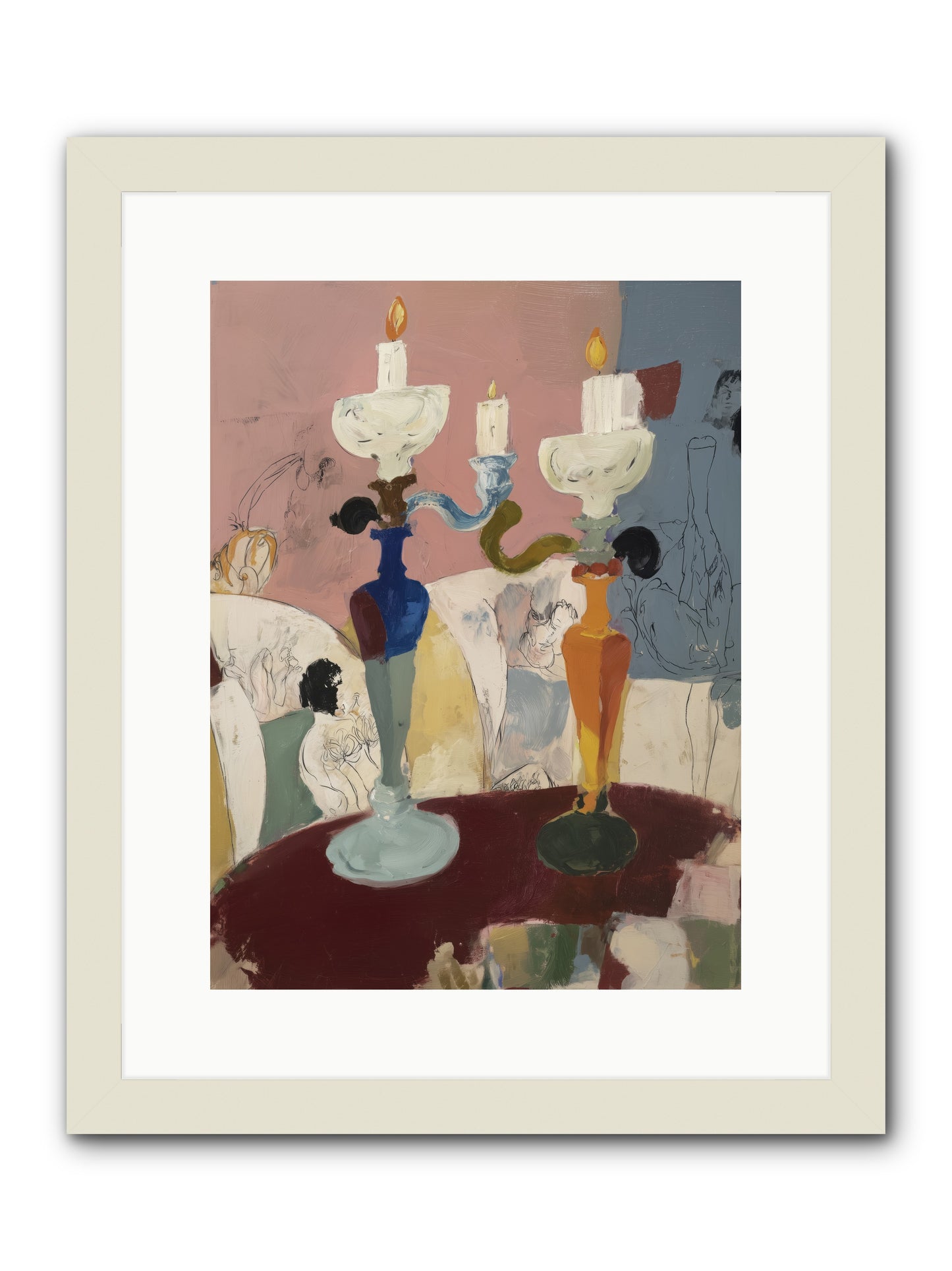 Moon’s Lament -- Framed Print - White 12x16
