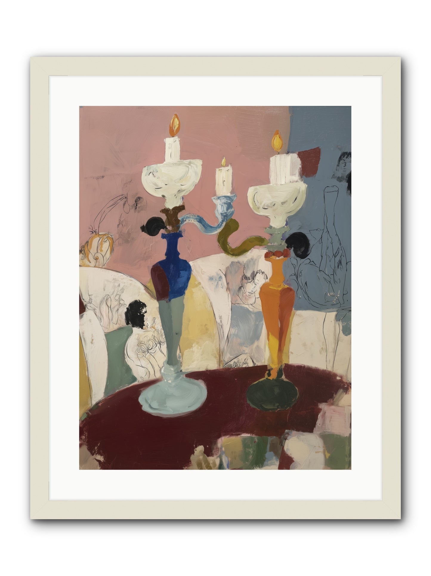 Moon’s Lament -- Framed Print - White 18x24