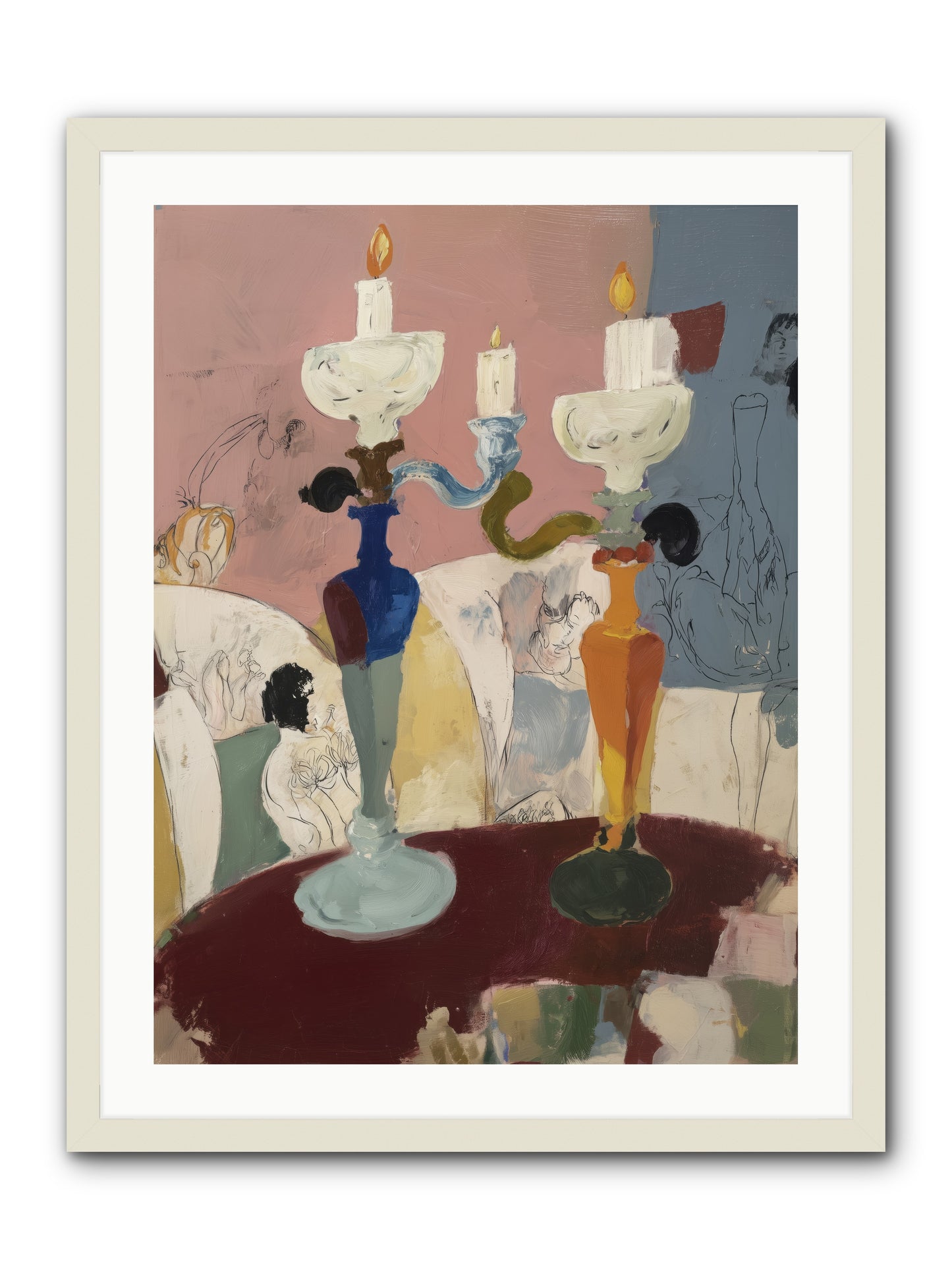 Moon’s Lament -- Framed Print - White 24x32