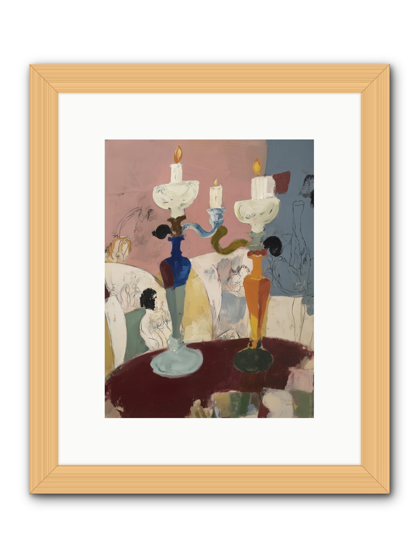 Moon’s Lament -- Framed Print - Natural 9x12