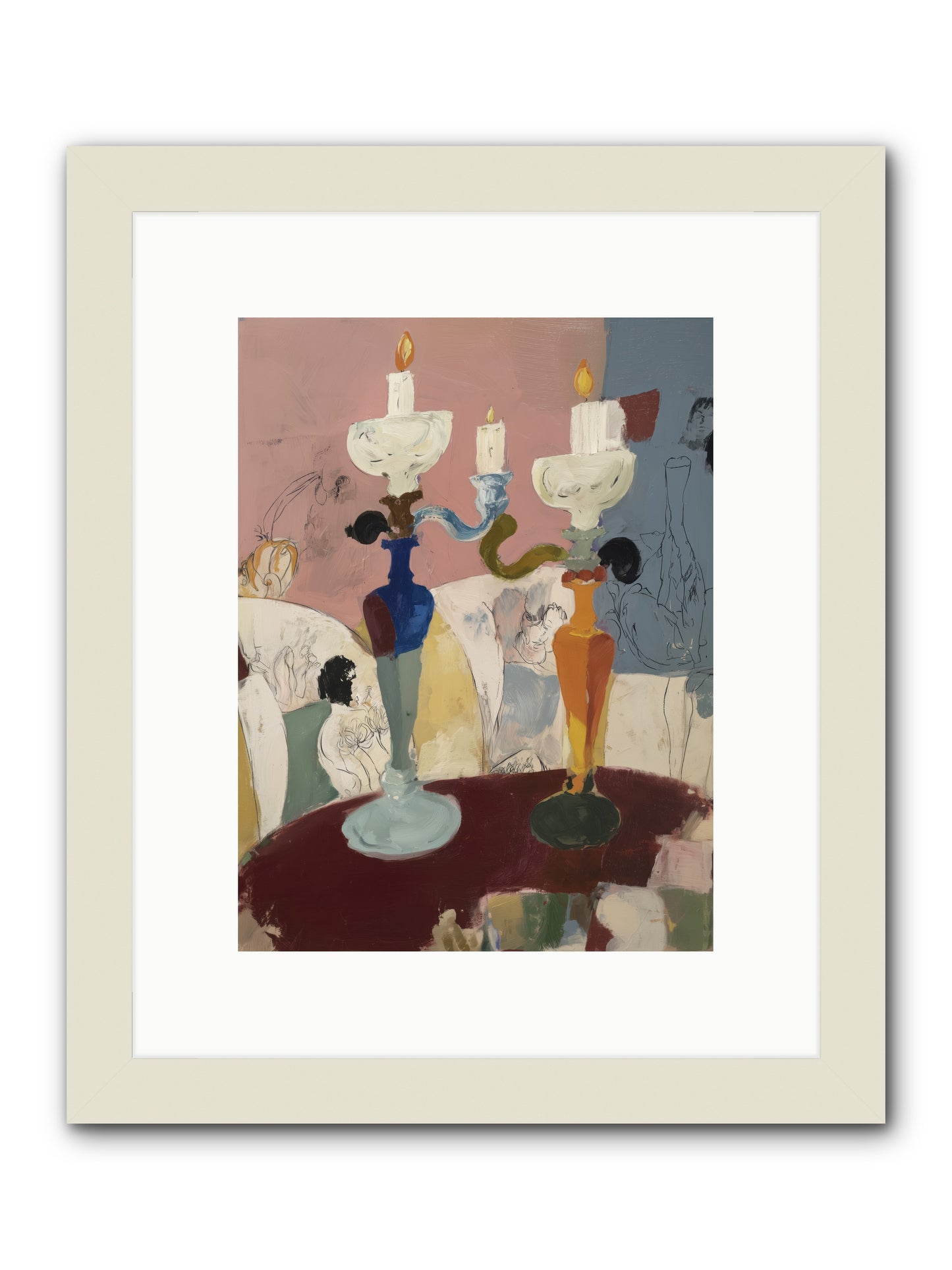 Moon’s Lament -- Framed Print - White 9x12