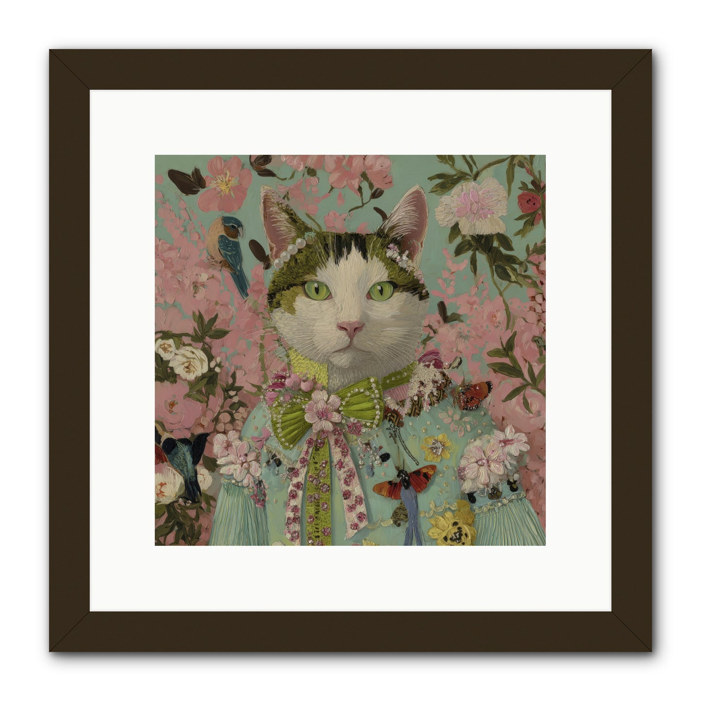 Moonflower Garden -- Framed Print - Black 12x12