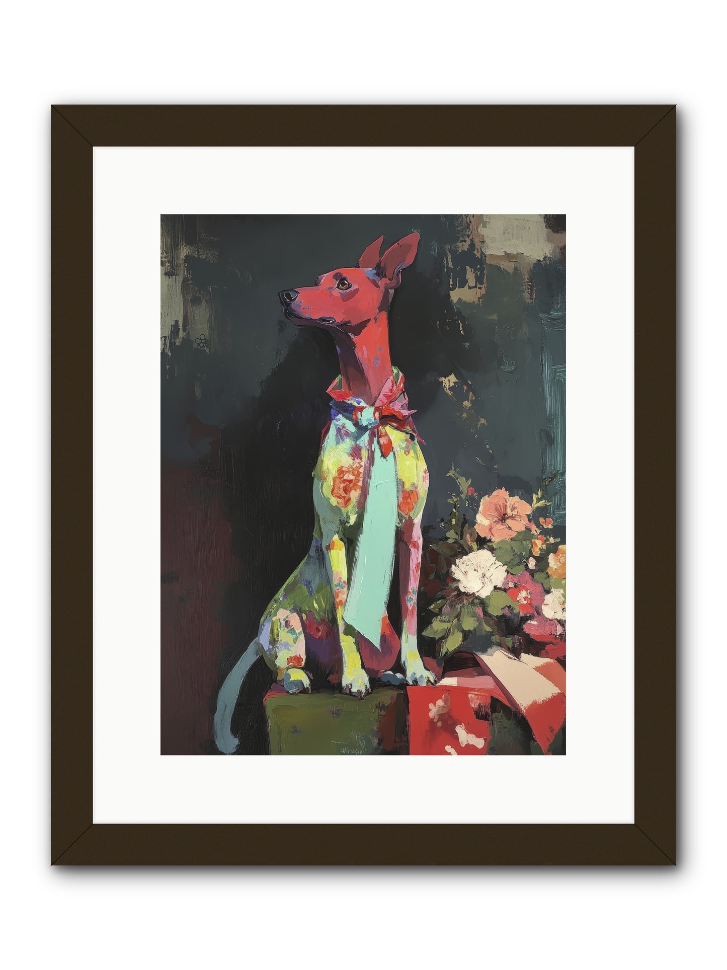 Moonflower Garden -- Framed Print - Black 12x16