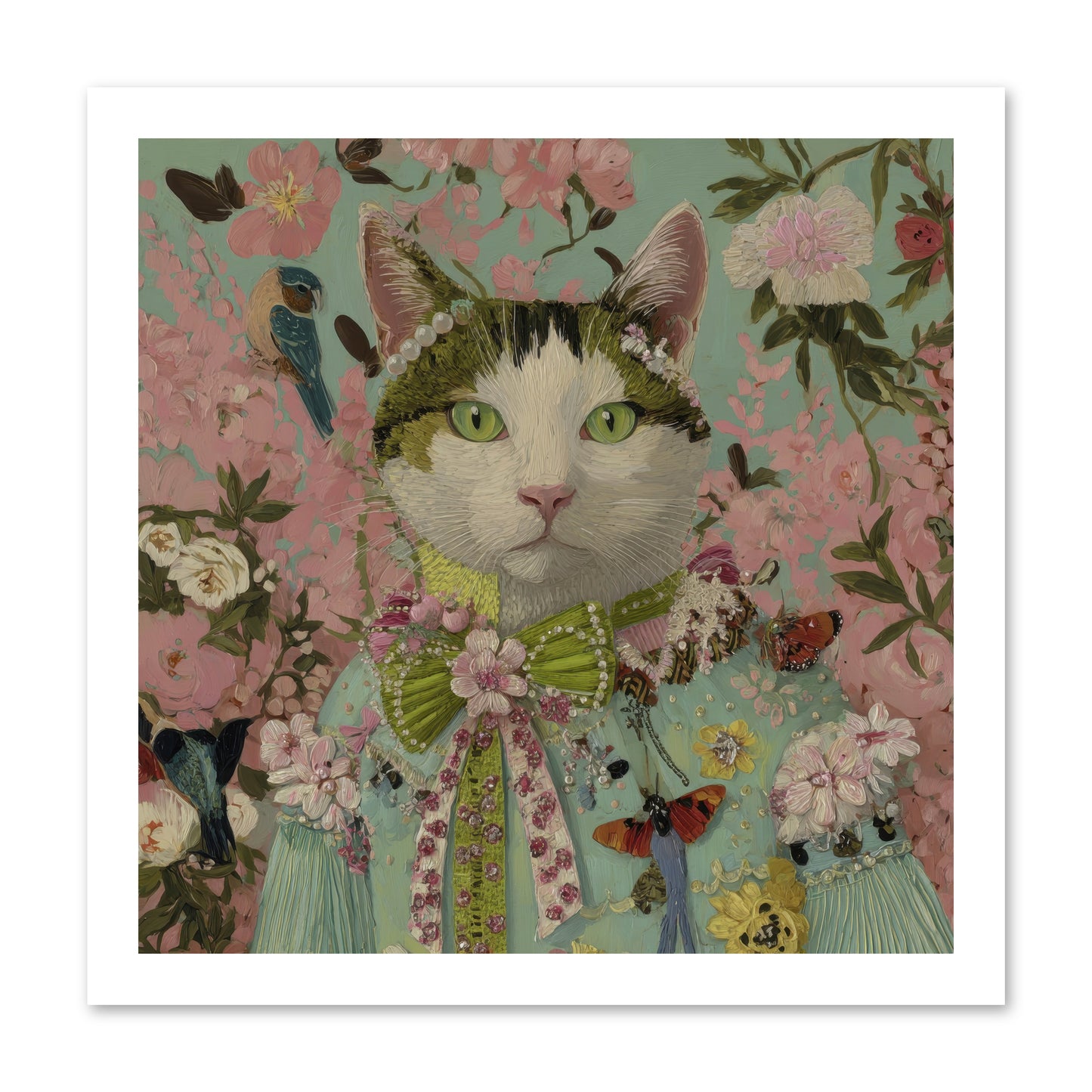 Moonflower Garden -- Loose Canvas Print 16x16