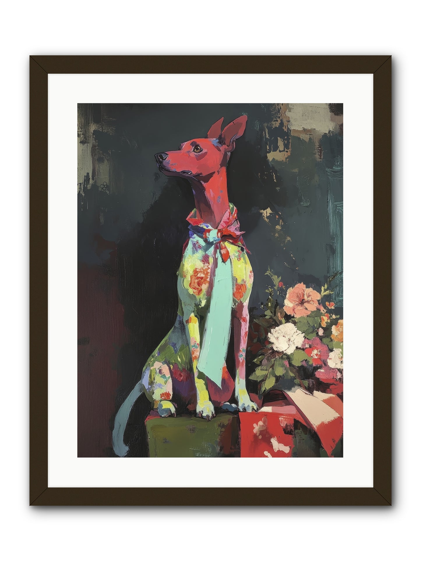 Moonflower Garden -- Framed Print - Black 18x24