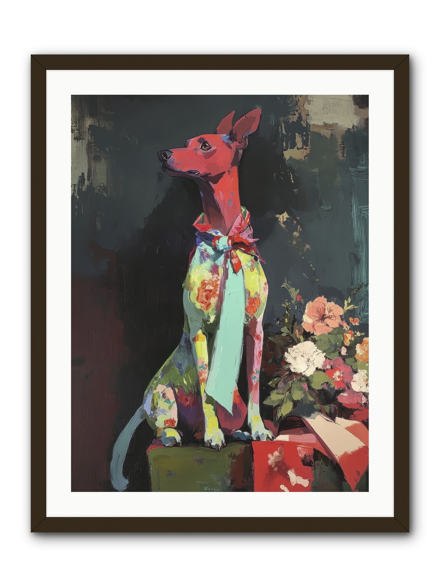 Moonflower Garden -- Framed Print - Black 24x32