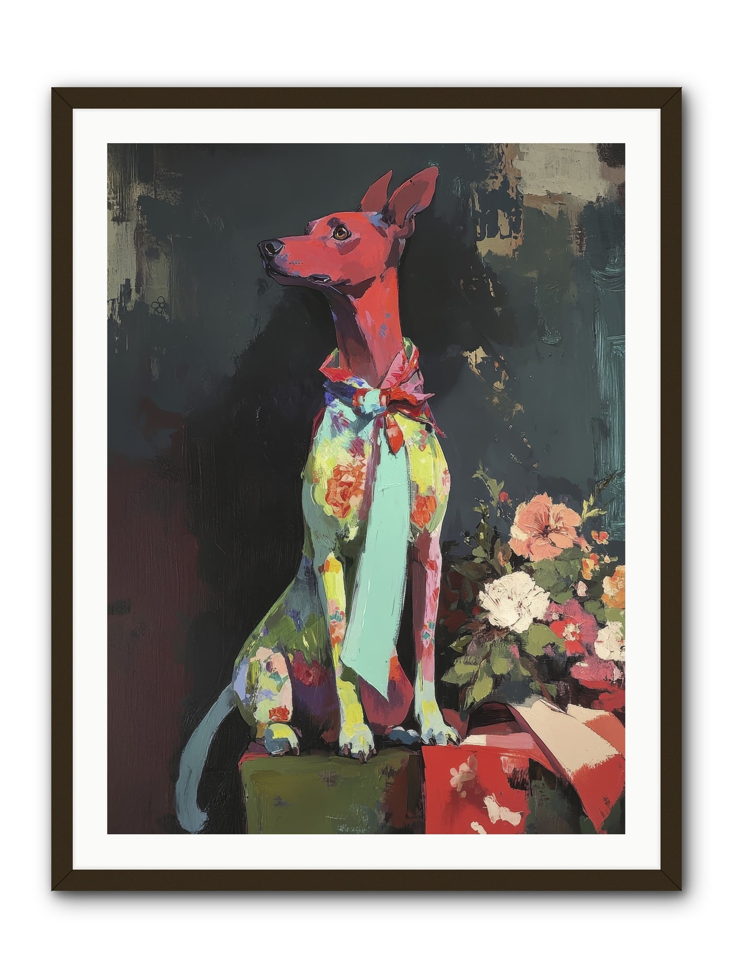 Moonflower Garden -- Framed Print - Black 30x40