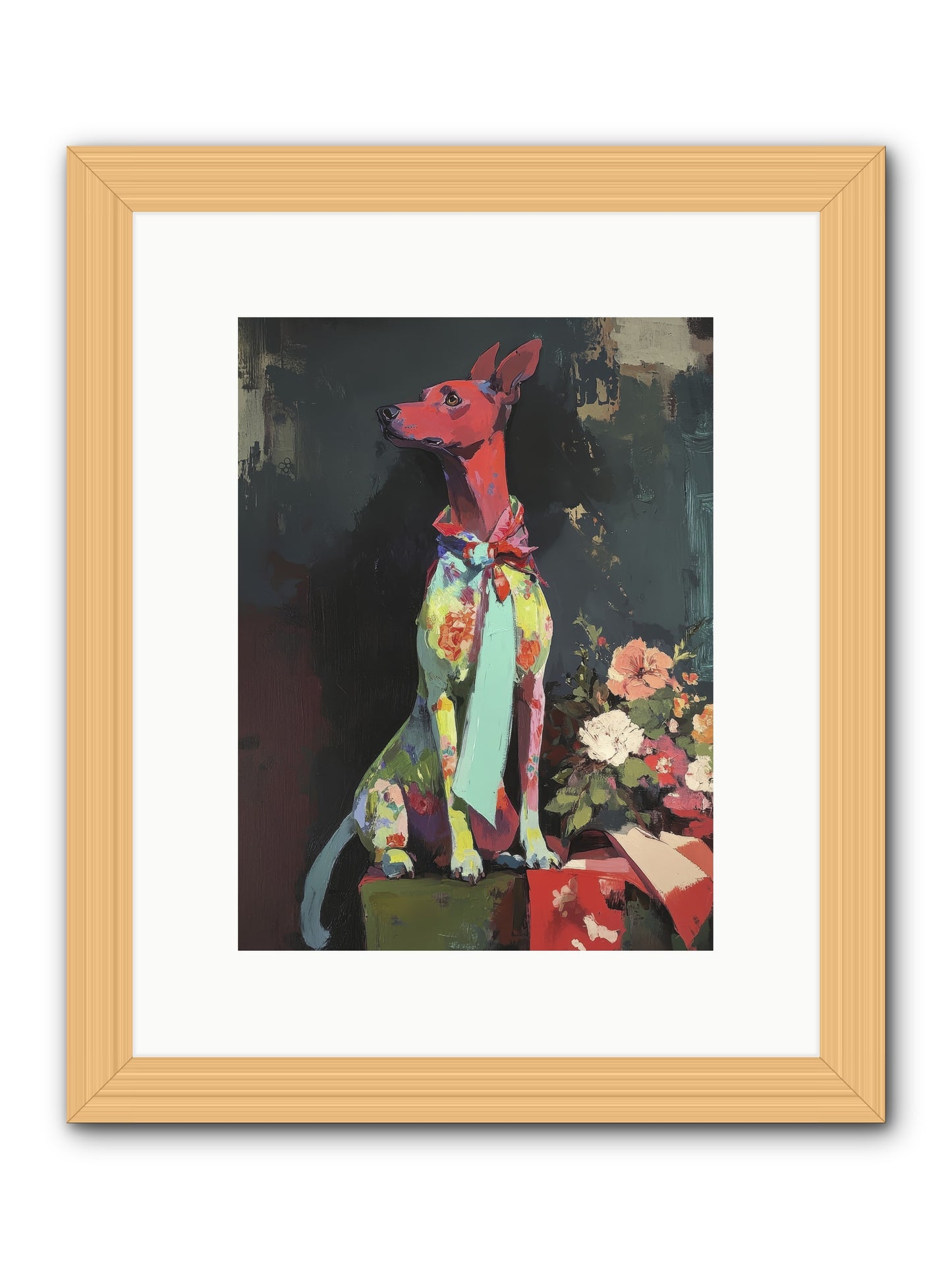 Moonflower Garden -- Framed Print - Natural 9x12