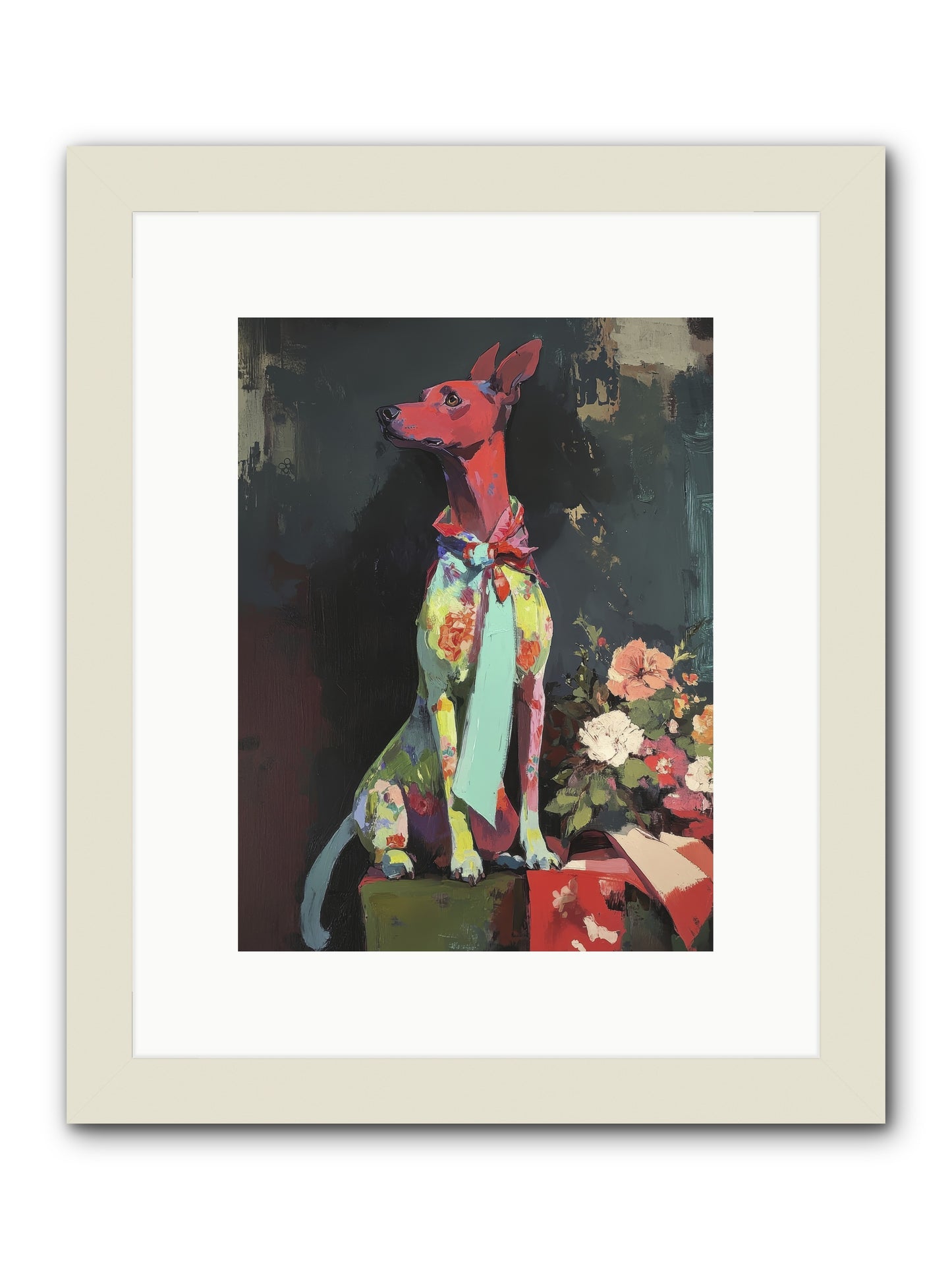 Moonflower Garden -- Framed Print - White 9x12
