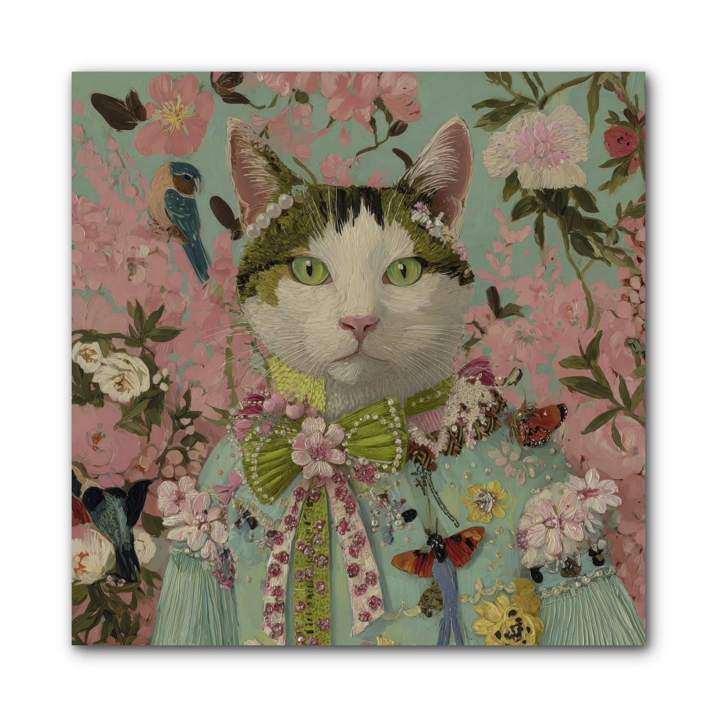 Moonflower Garden -- Wrapped Canvas 10x10