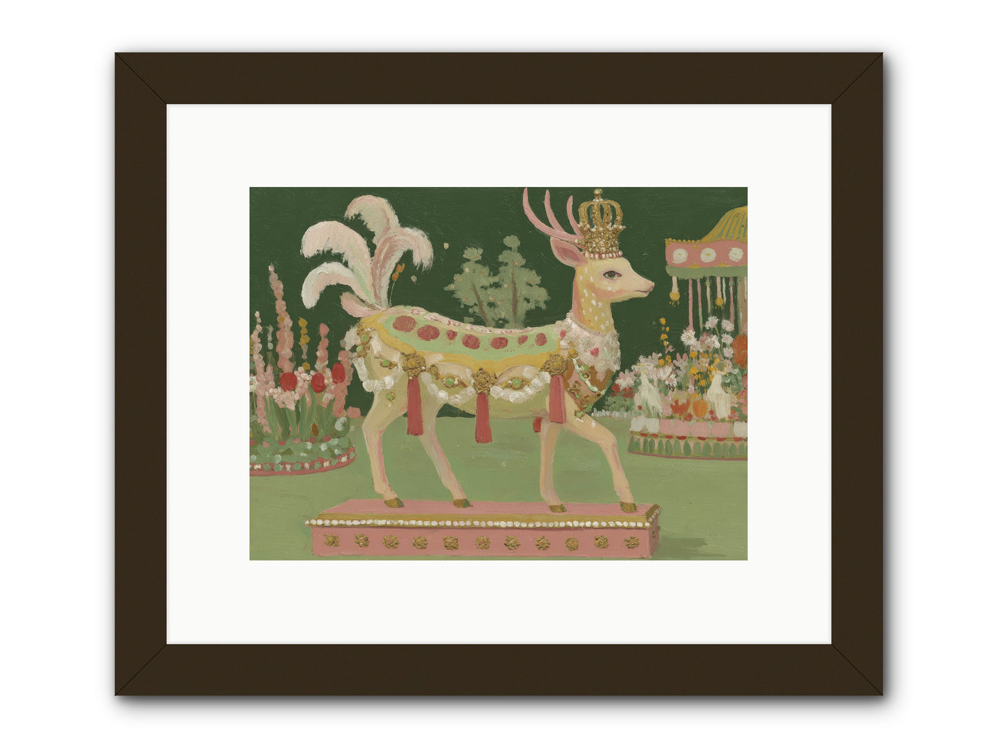Moonlight Frolic -- Framed Print - Black 12x9