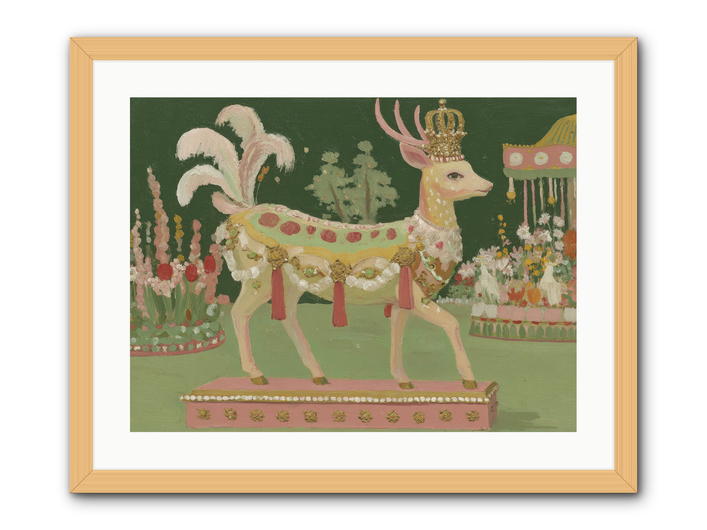 Moonlight Frolic -- Framed Print - Natural 24x18