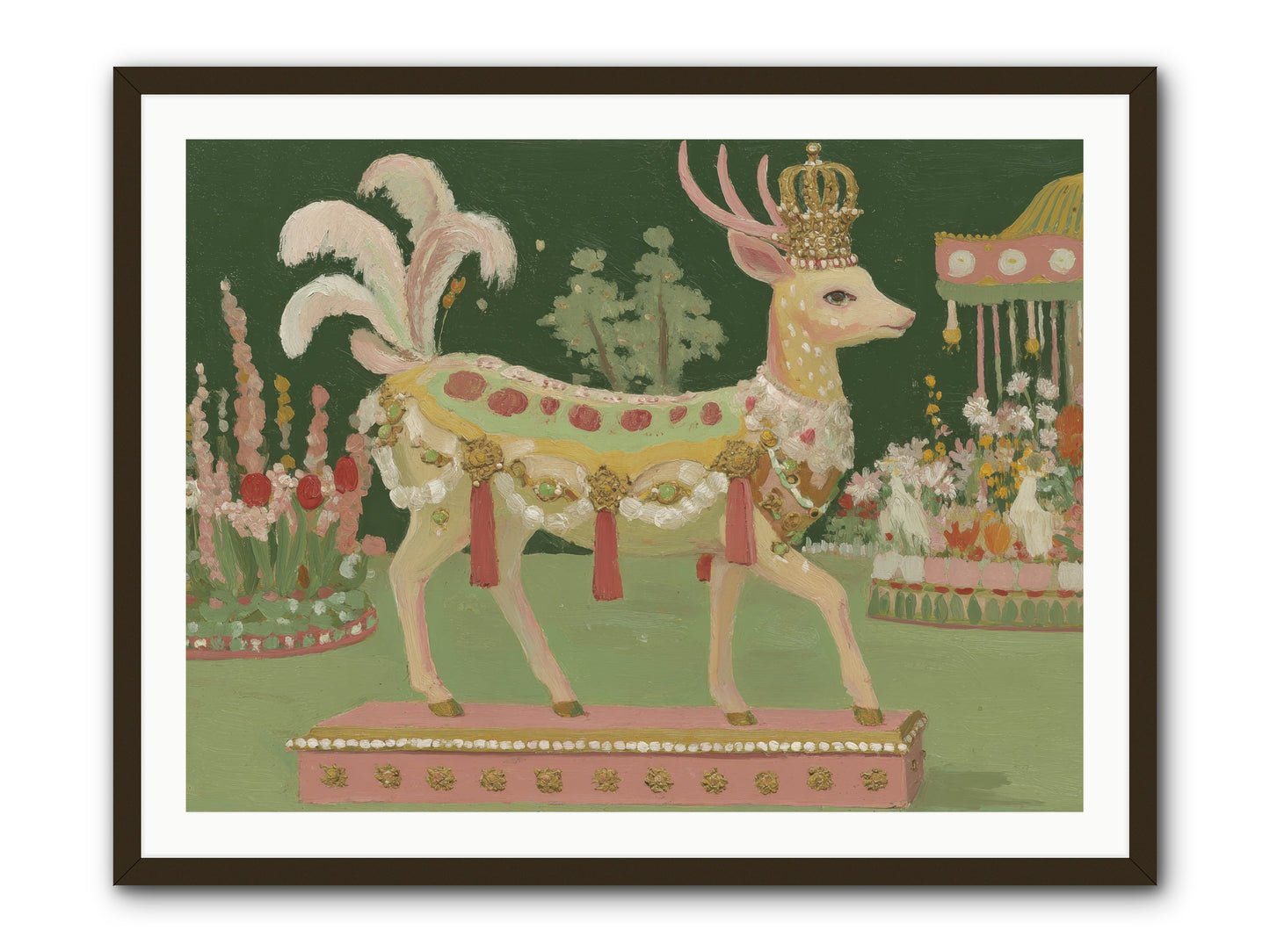Moonlight Frolic -- Framed Print - Black 40x30