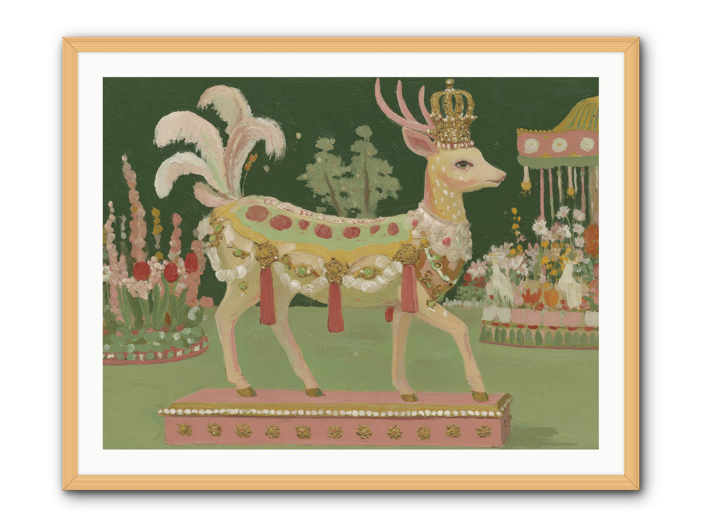 Moonlight Frolic -- Framed Print - Natural 40x30