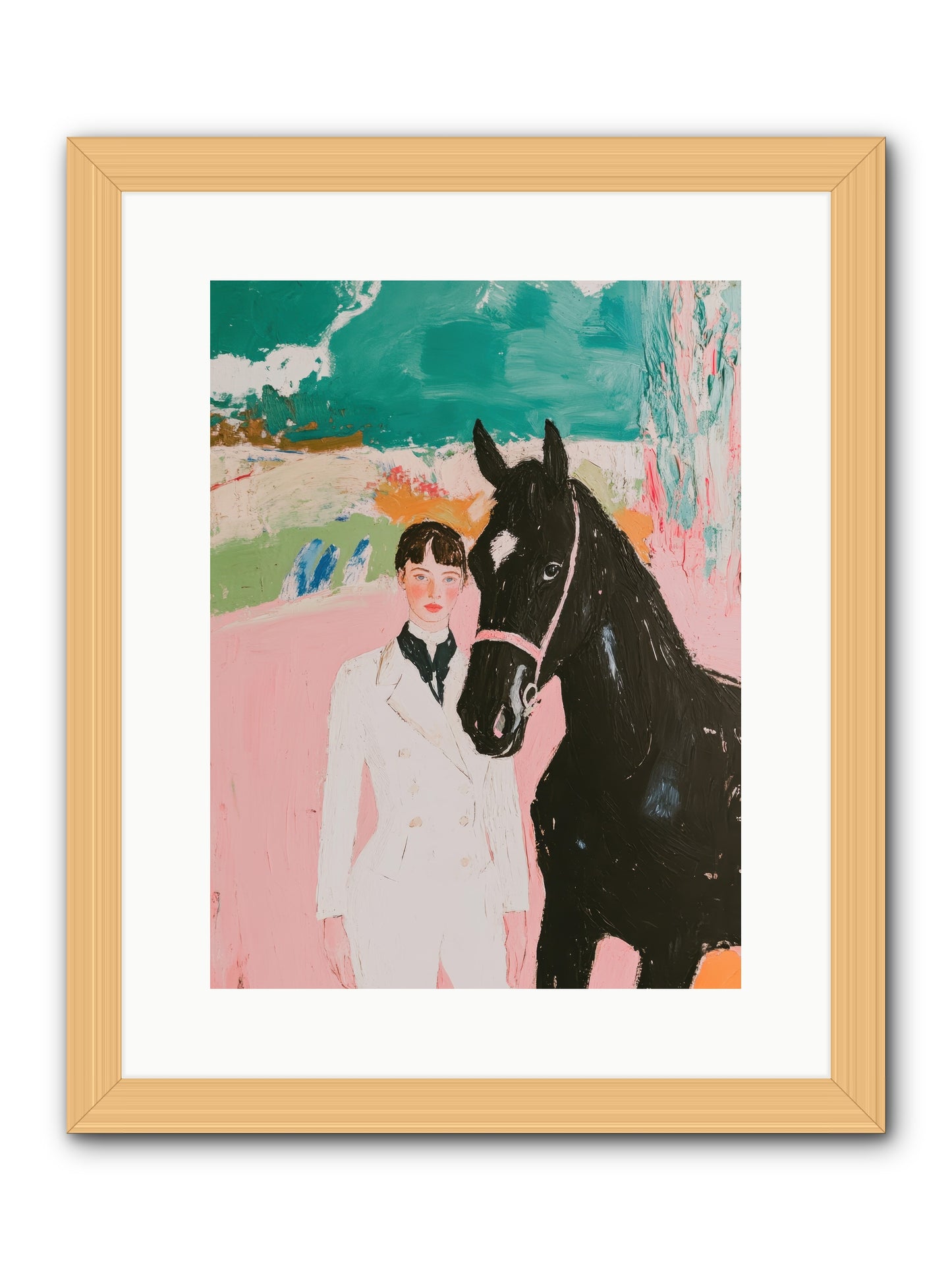 Moonlight Jumper -- Framed Print - Natural 12x16