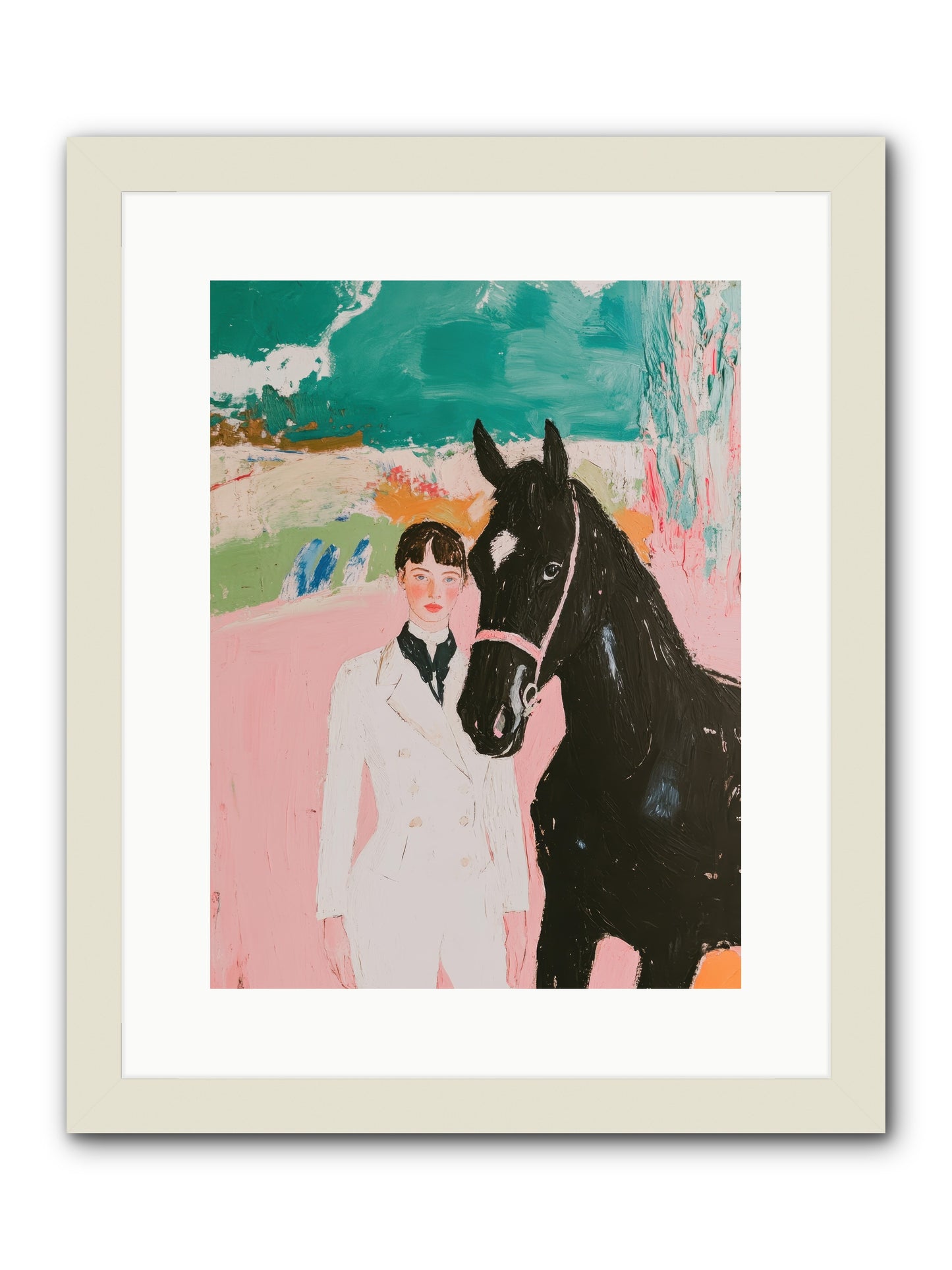 Moonlight Jumper -- Framed Print - White 12x16