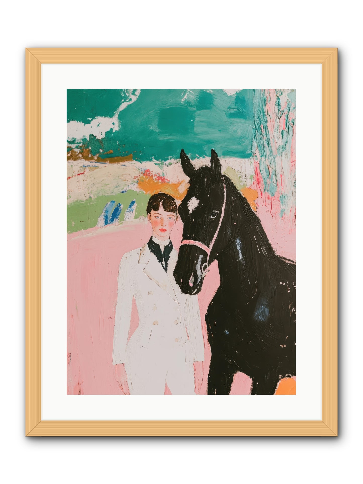 Moonlight Jumper -- Framed Print - Natural 18x24
