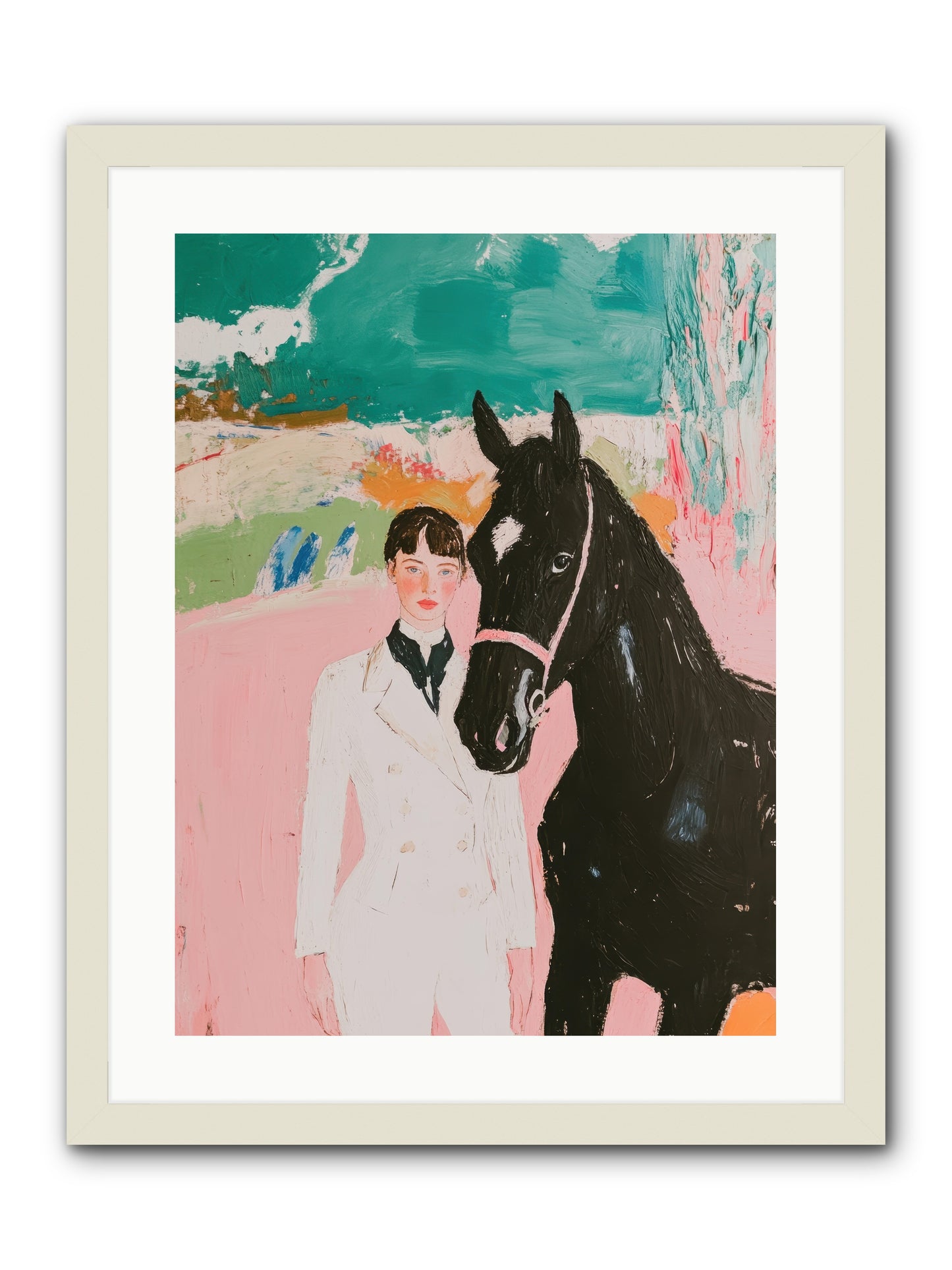 Moonlight Jumper -- Framed Print - White 18x24