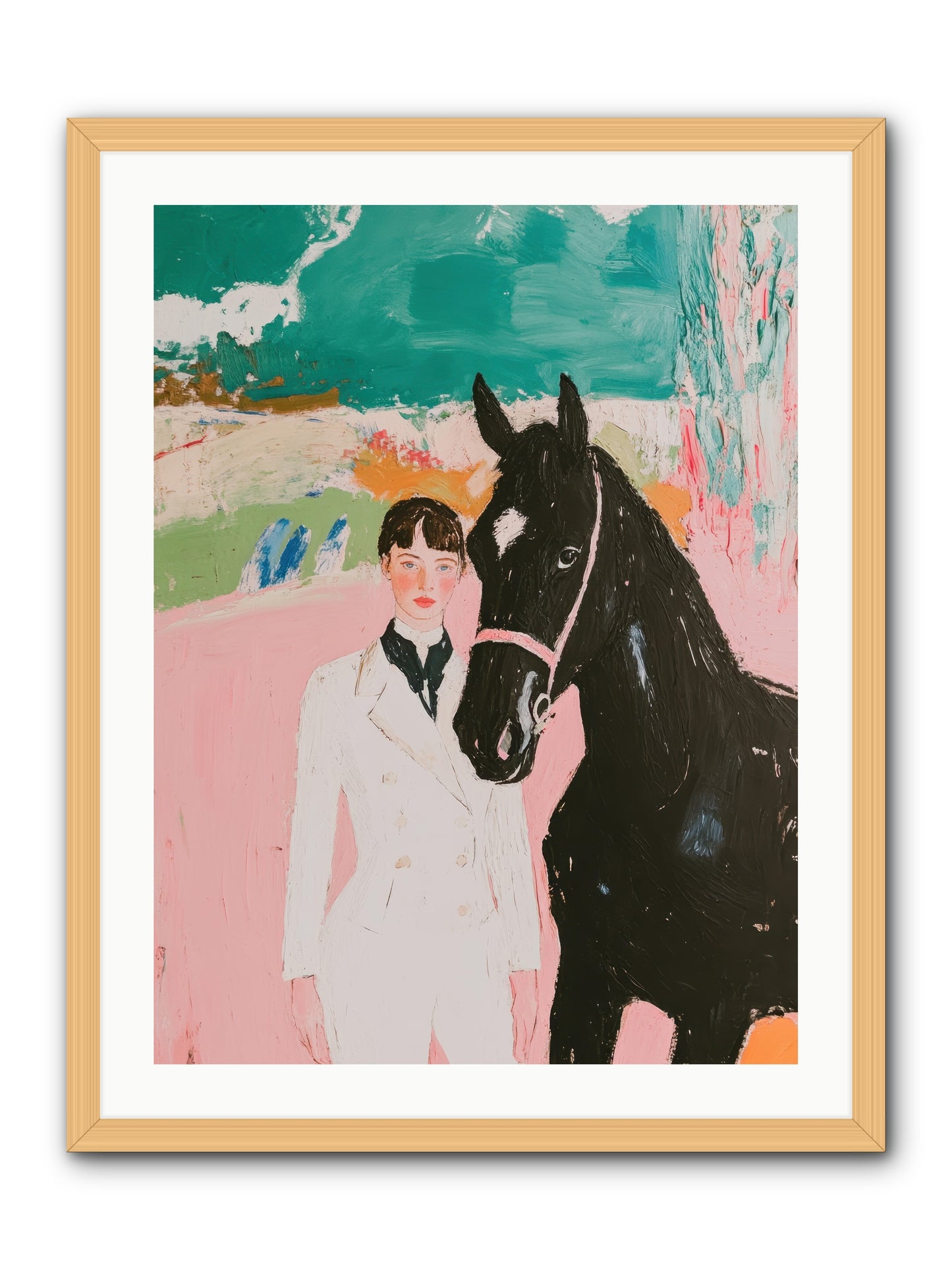 Moonlight Jumper -- Framed Print - Natural 24x32