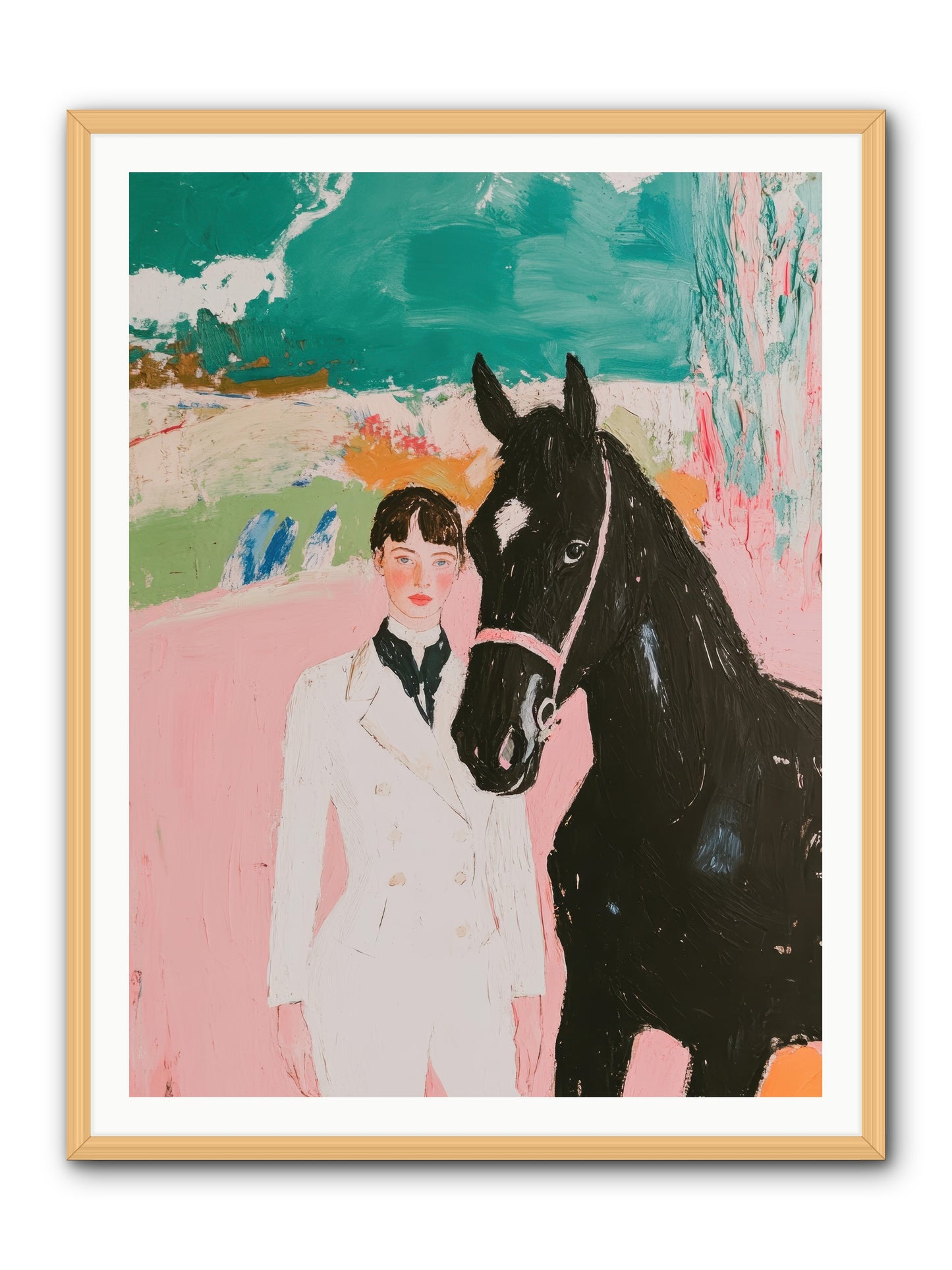 Moonlight Jumper -- Framed Print - Natural 36x48