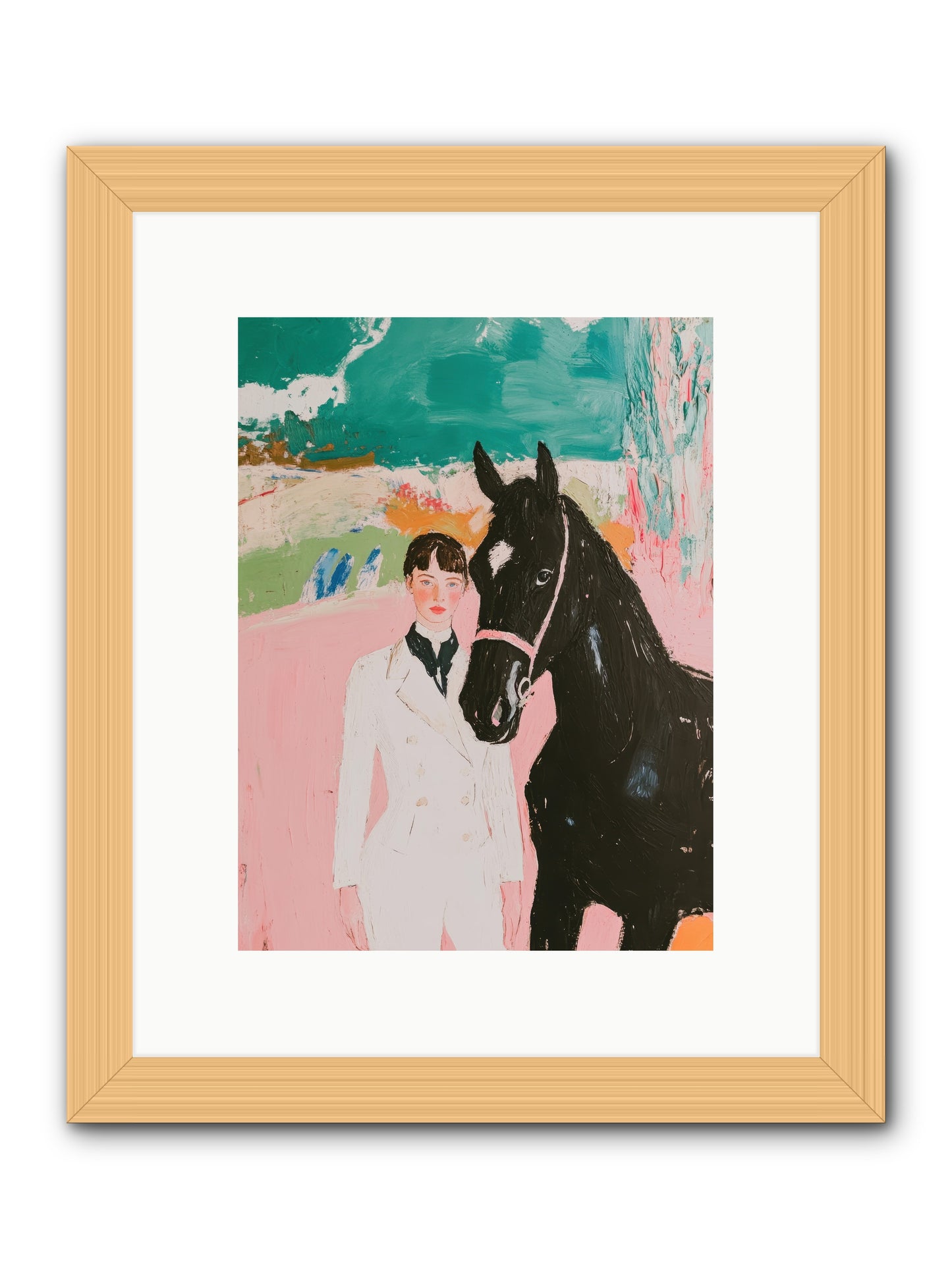 Moonlight Jumper -- Framed Print - Natural 9x12