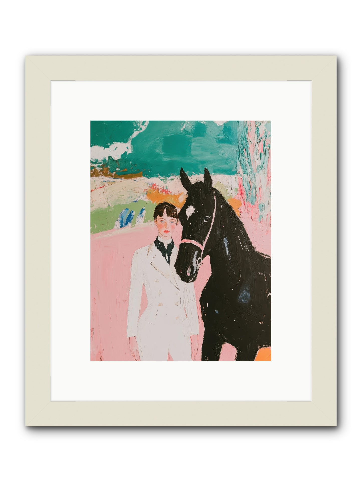 Moonlight Jumper -- Framed Print - White 9x12