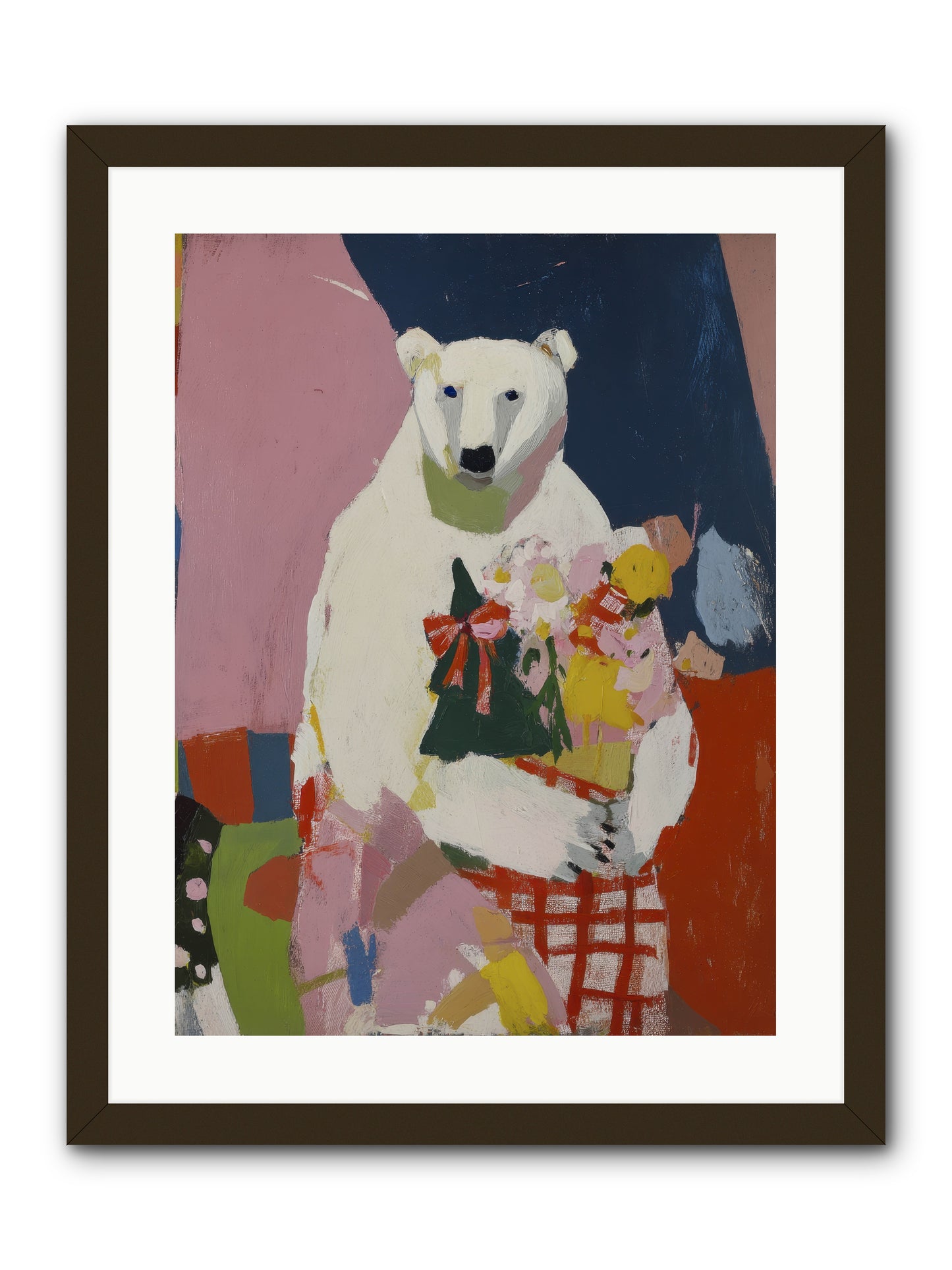 Moonlight On Fresh Fallen -- Framed Print - Black 18x24