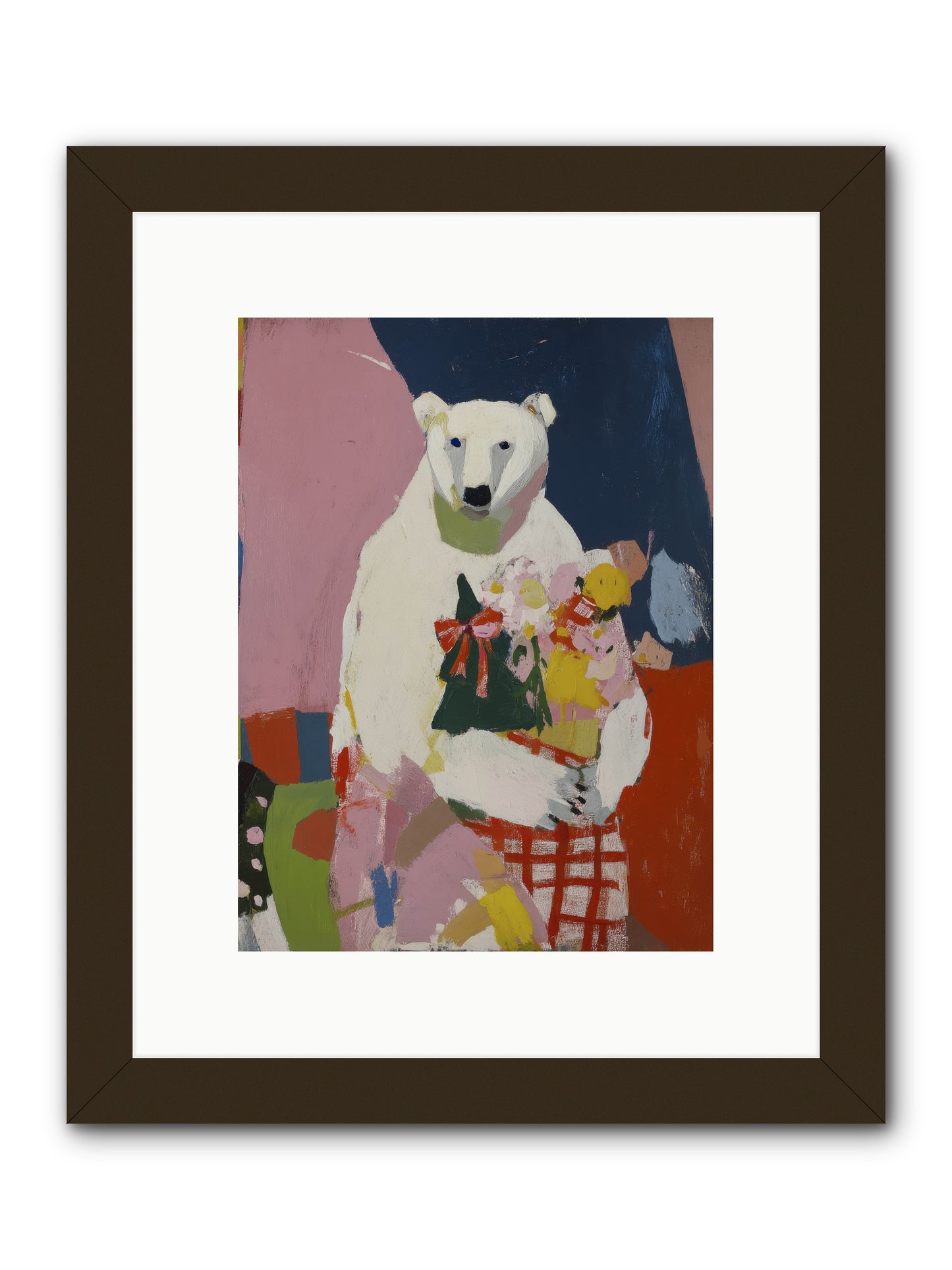 Moonlight On Fresh Fallen -- Framed Print - Black 9x12