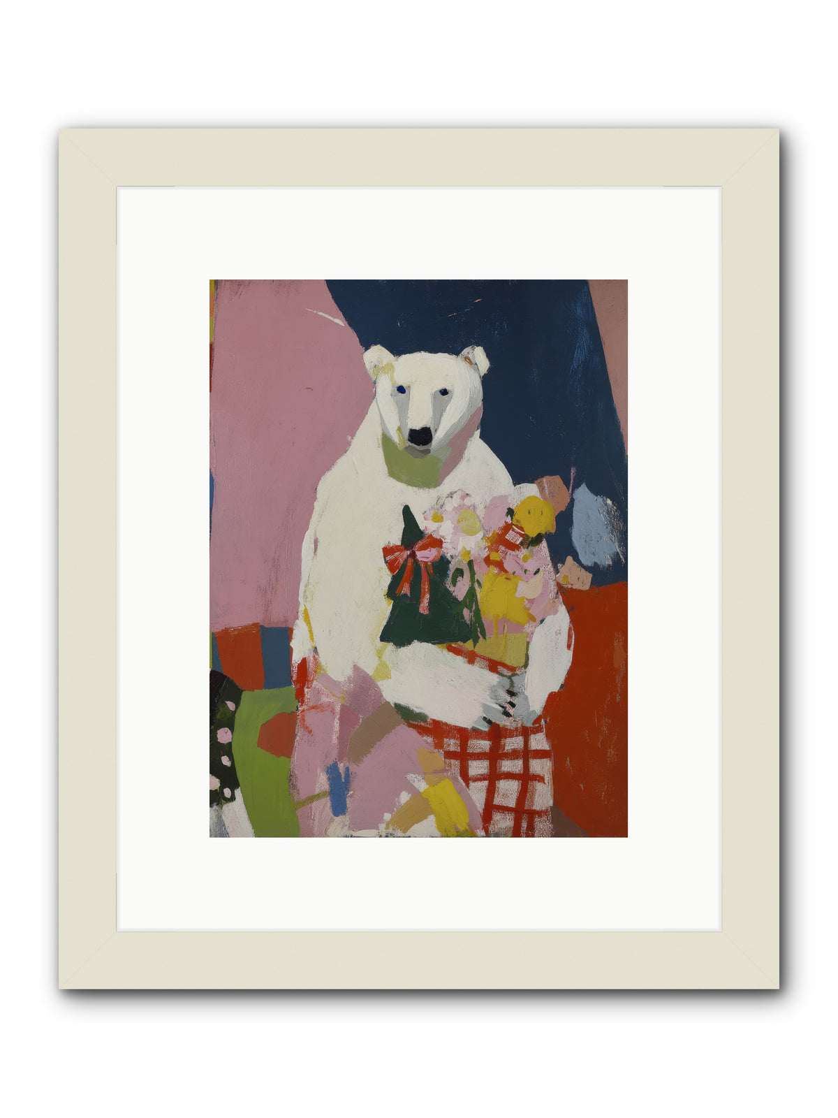Moonlight On Fresh Fallen -- Framed Print - White 9x12
