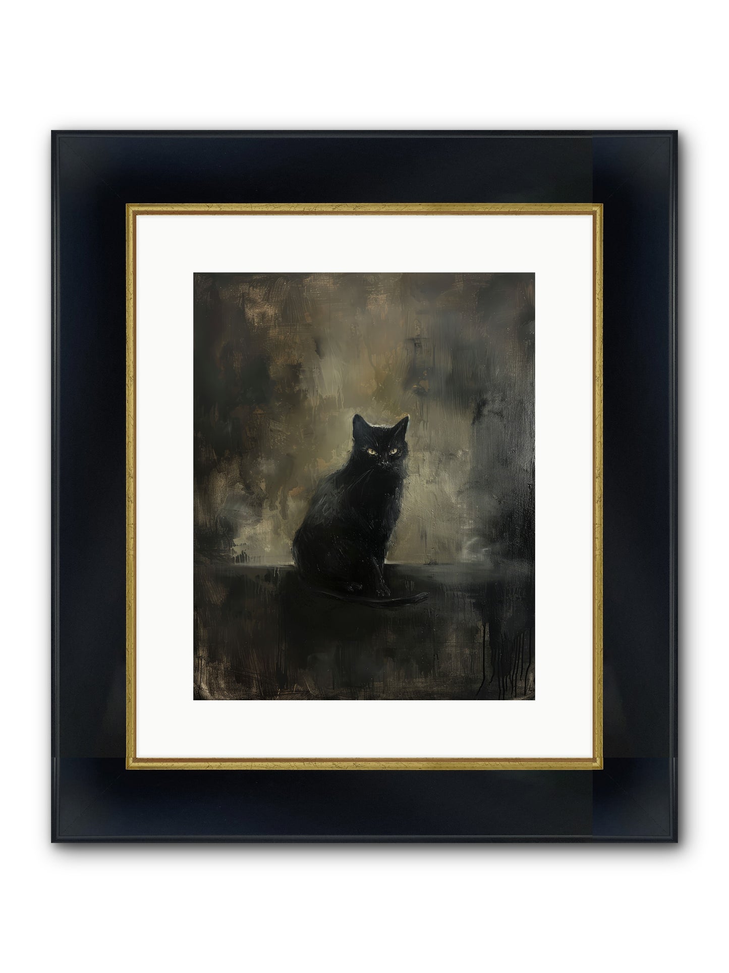 Moonlit Enchantress — Moonlit-Enchantress-12x15-Framed-Print-Wide-Black-w-Gold.jpg