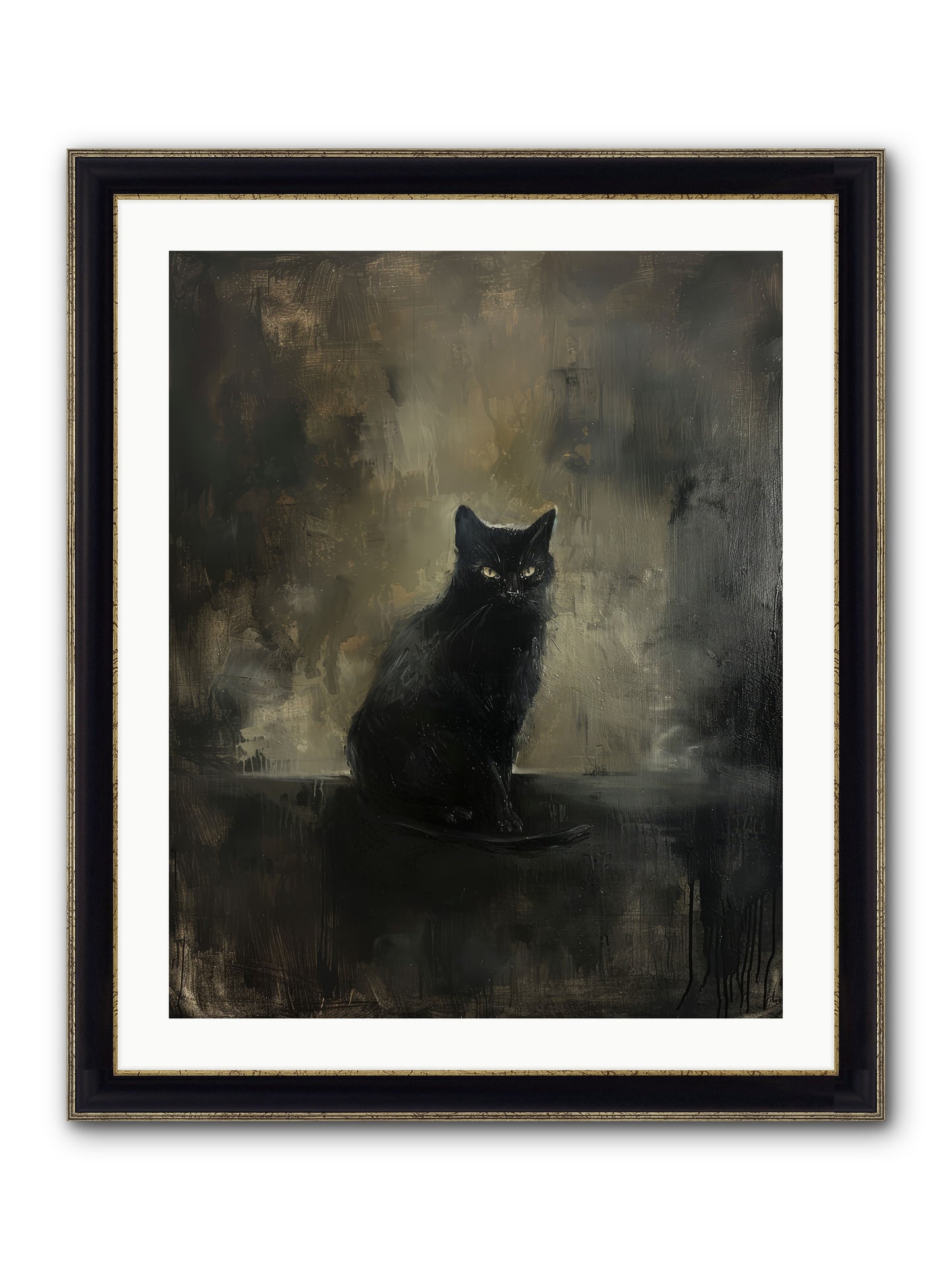 Moonlit Enchantress — Moonlit-Enchantress-24x30-Framed-Print-Black-Gold.jpg