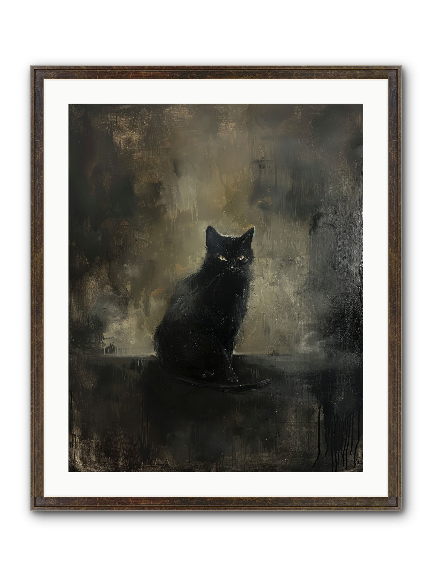 Moonlit Enchantress — Moonlit-Enchantress-24x30-Framed-Print-Slimwoods-Black-Gold.jpg